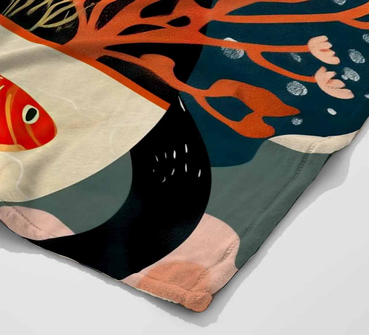 Black Cat and Goldfish coperta in pile da Luca
