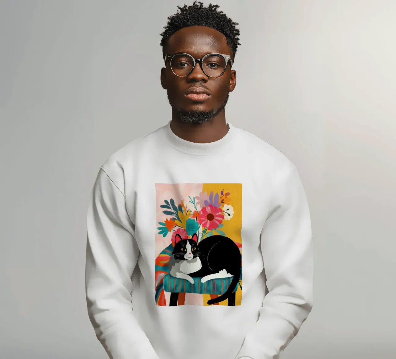 Bloom and Purr Sweatshirt von Luca