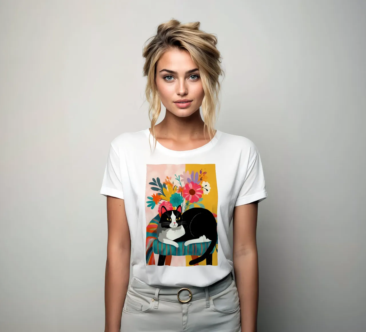 Bloom and Purr t-shirt da donna da Luca