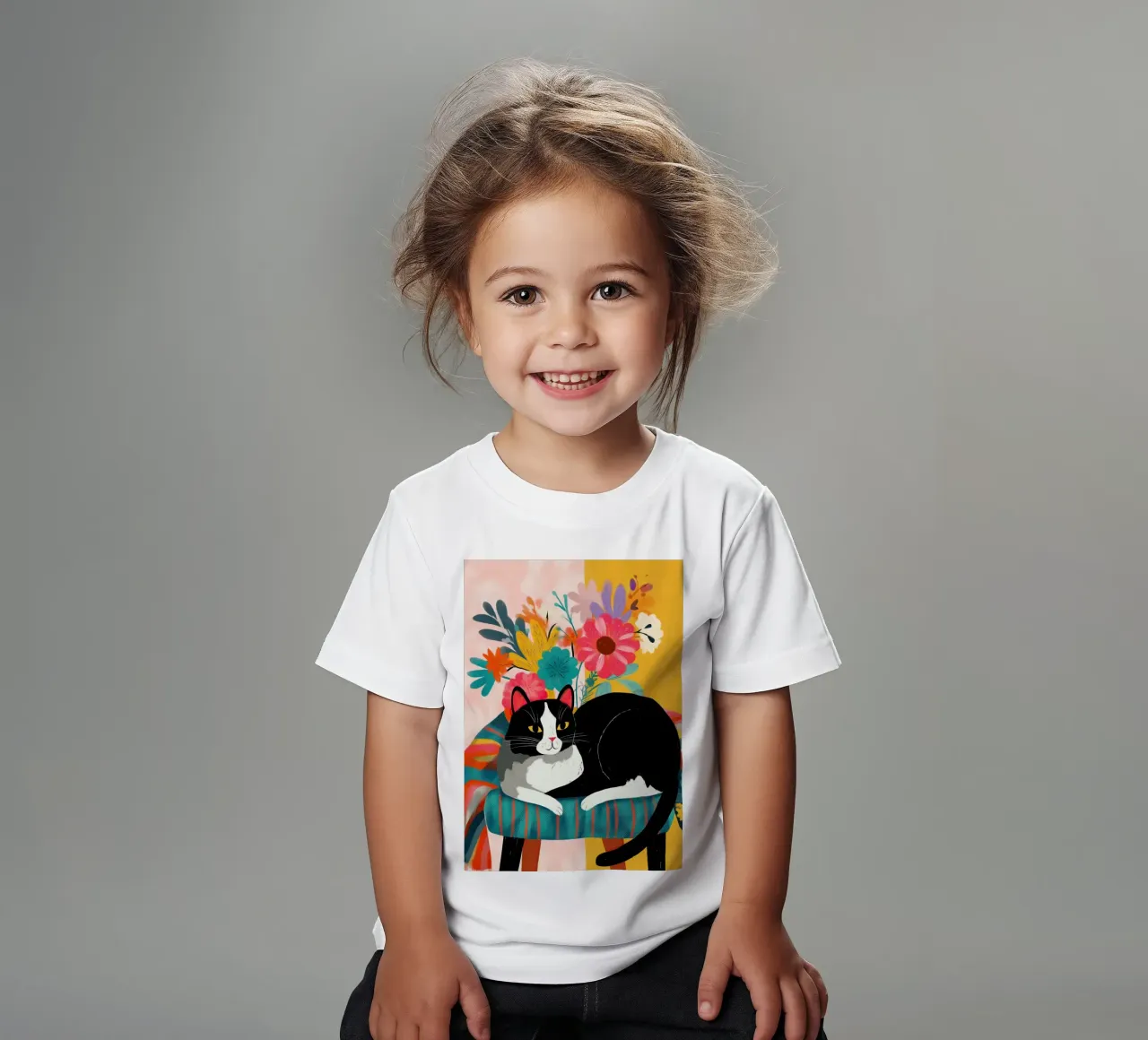 Bloom and Purr t-shirt bambini da Luca