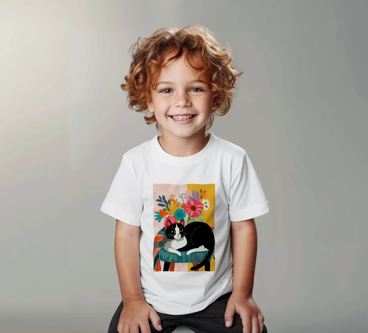 Bloom and Purr t-shirt bambini da Luca