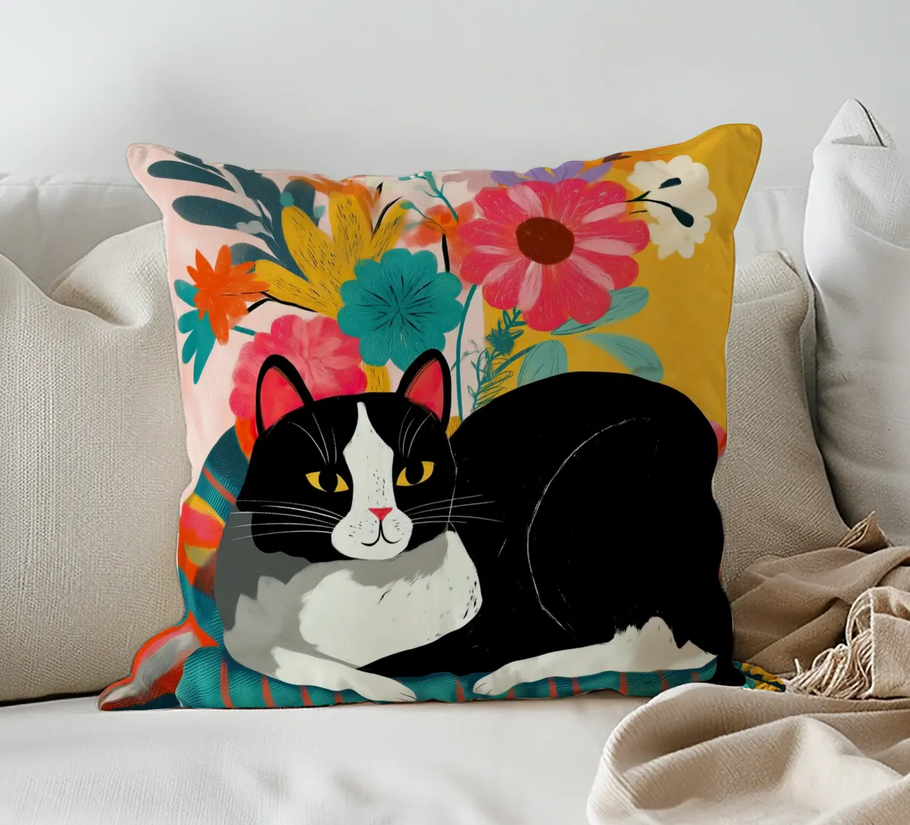 Bloom and Purr cuscino da Luca
