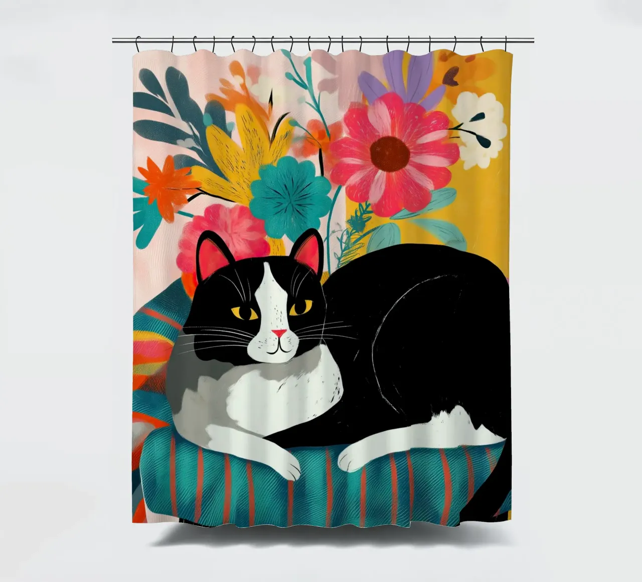 Bloom and Purr tenda da doccia da Luca