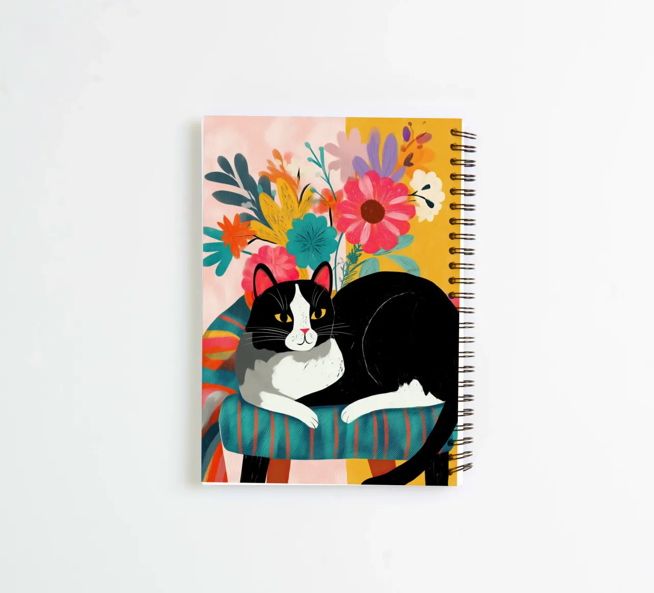 Bloom and Purr spiral notebook by Luca