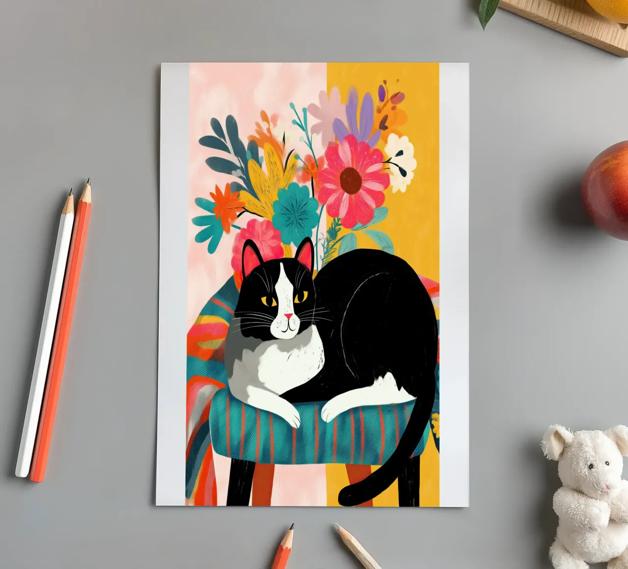 Bloom and Purr foglio adesivo da Luca