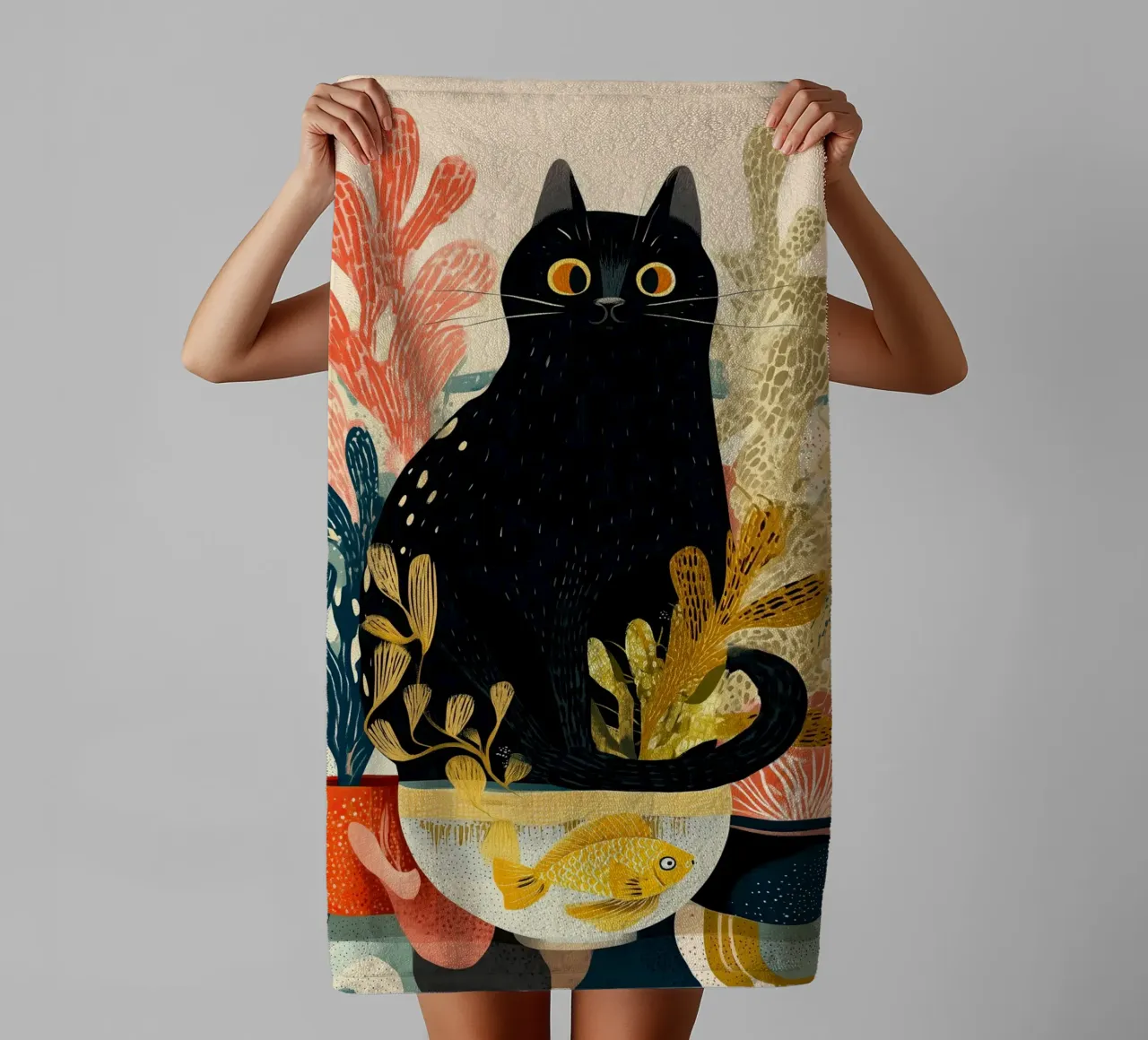 Curiosity in Bloom towel by Luca