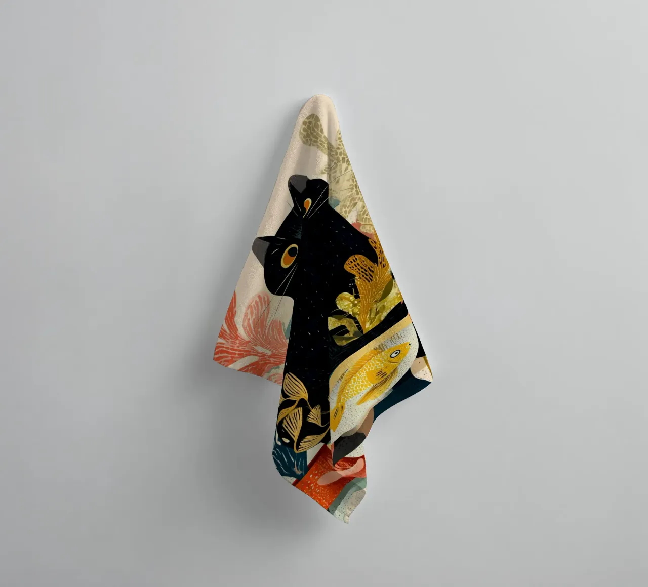 Curiosity in Bloom towel by Luca