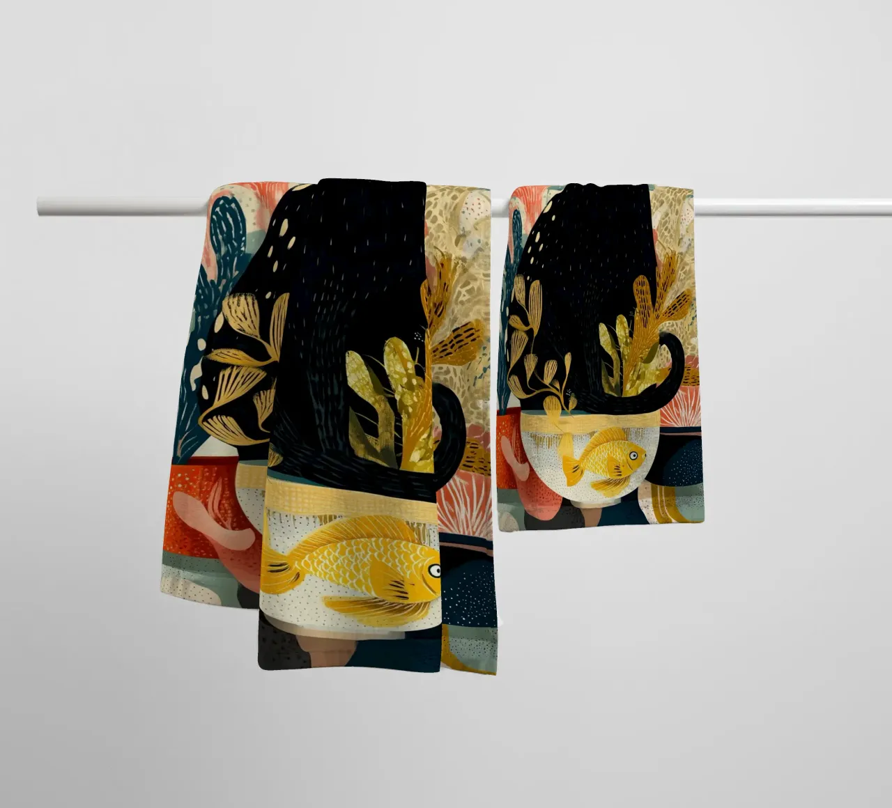 Curiosity in Bloom towel by Luca