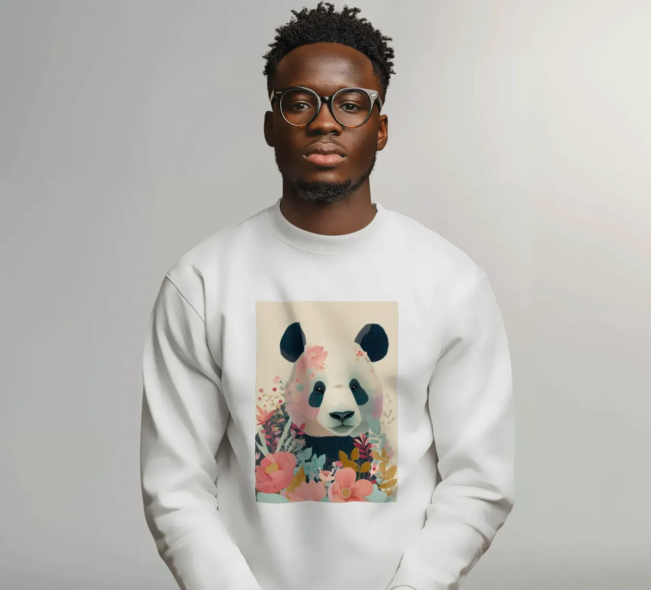 Panda in Bloom Sweatshirt von Luca