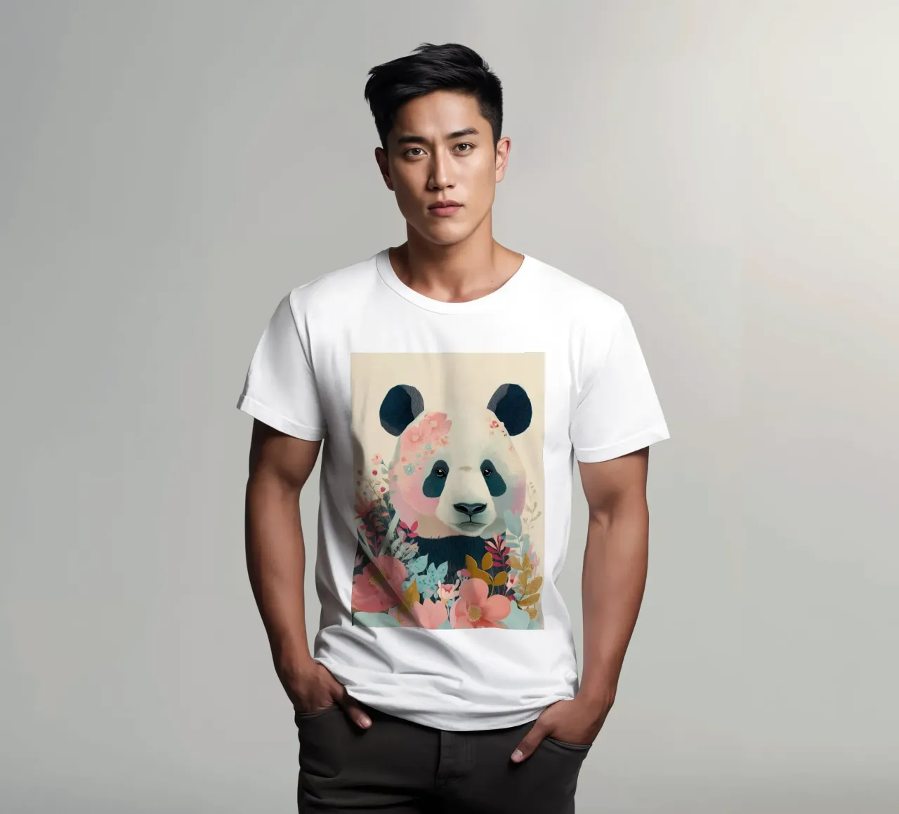 Panda in Bloom t-shirt da Luca