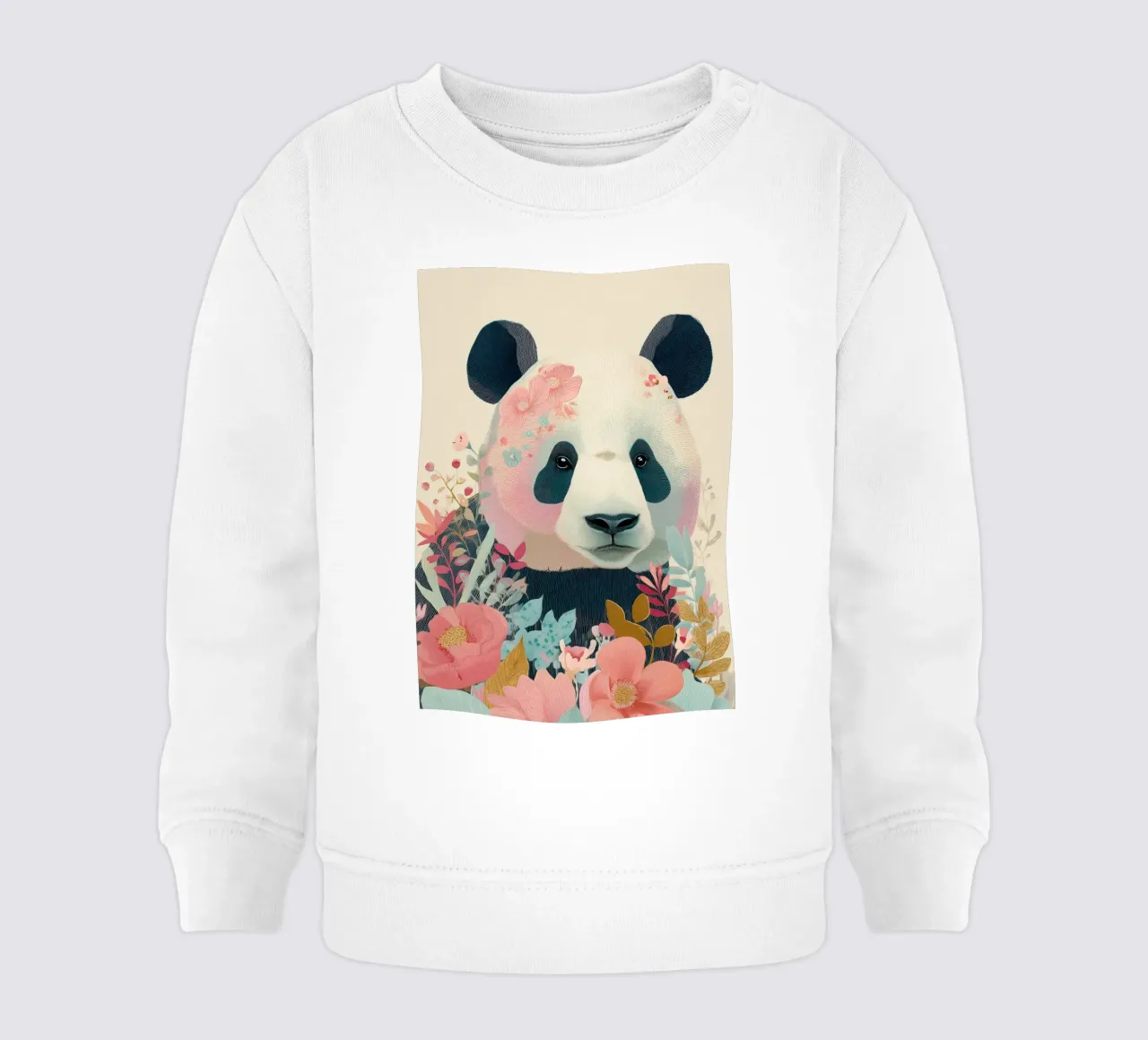 Panda in Bloom felpa neonato da Luca