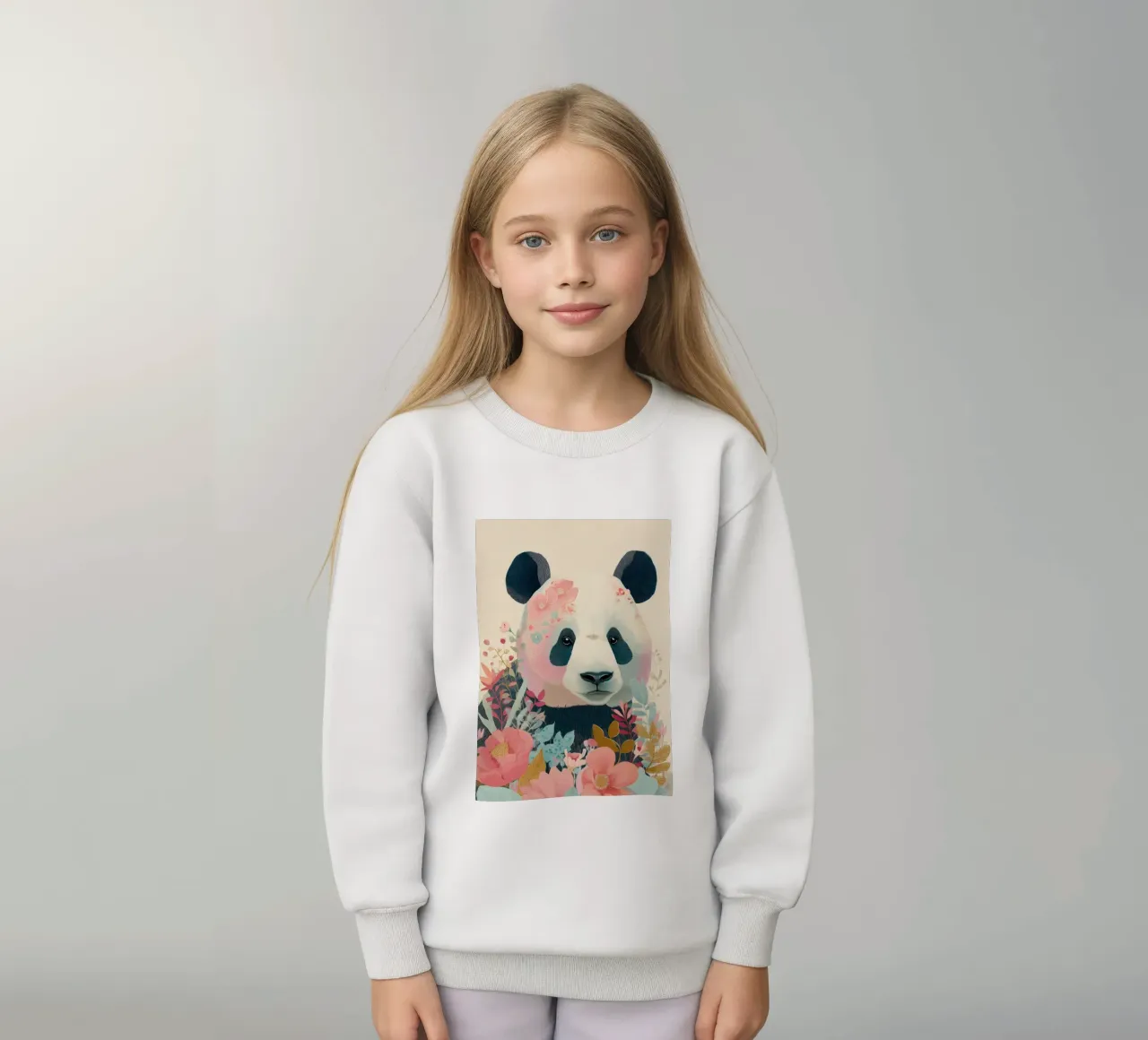 Panda in Bloom felpa bambino da Luca