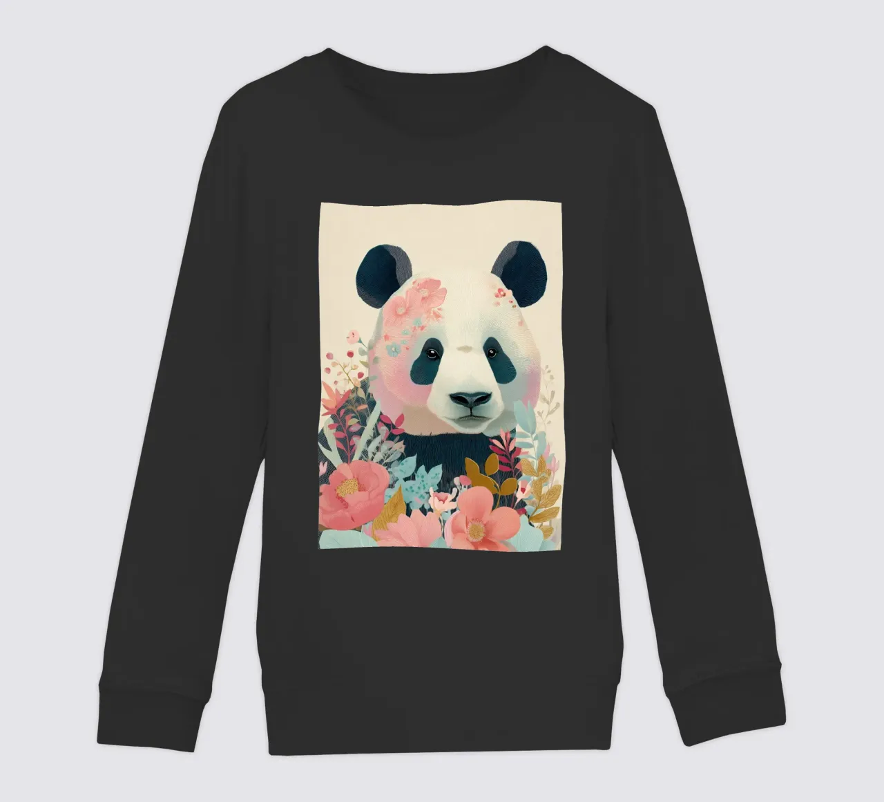 Panda in Bloom Kinder Sweatshirt von Luca