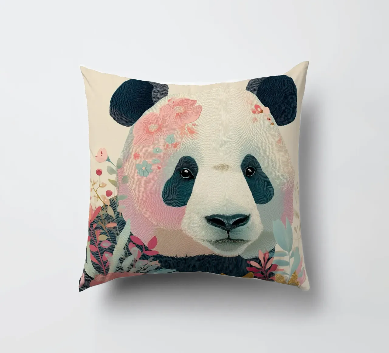 Panda in Bloom cuscino da Luca
