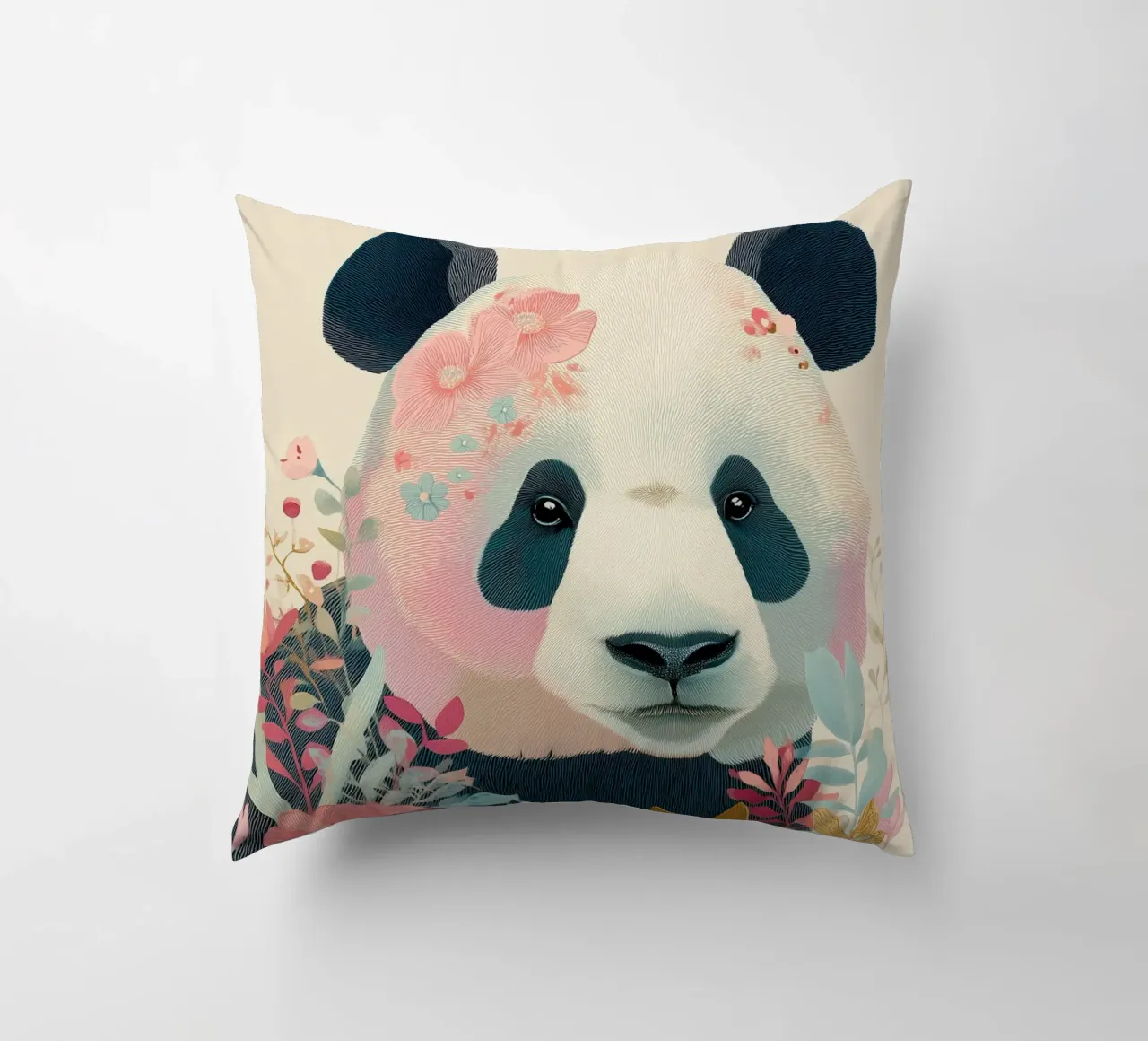 Panda in Bloom cuscino da Luca