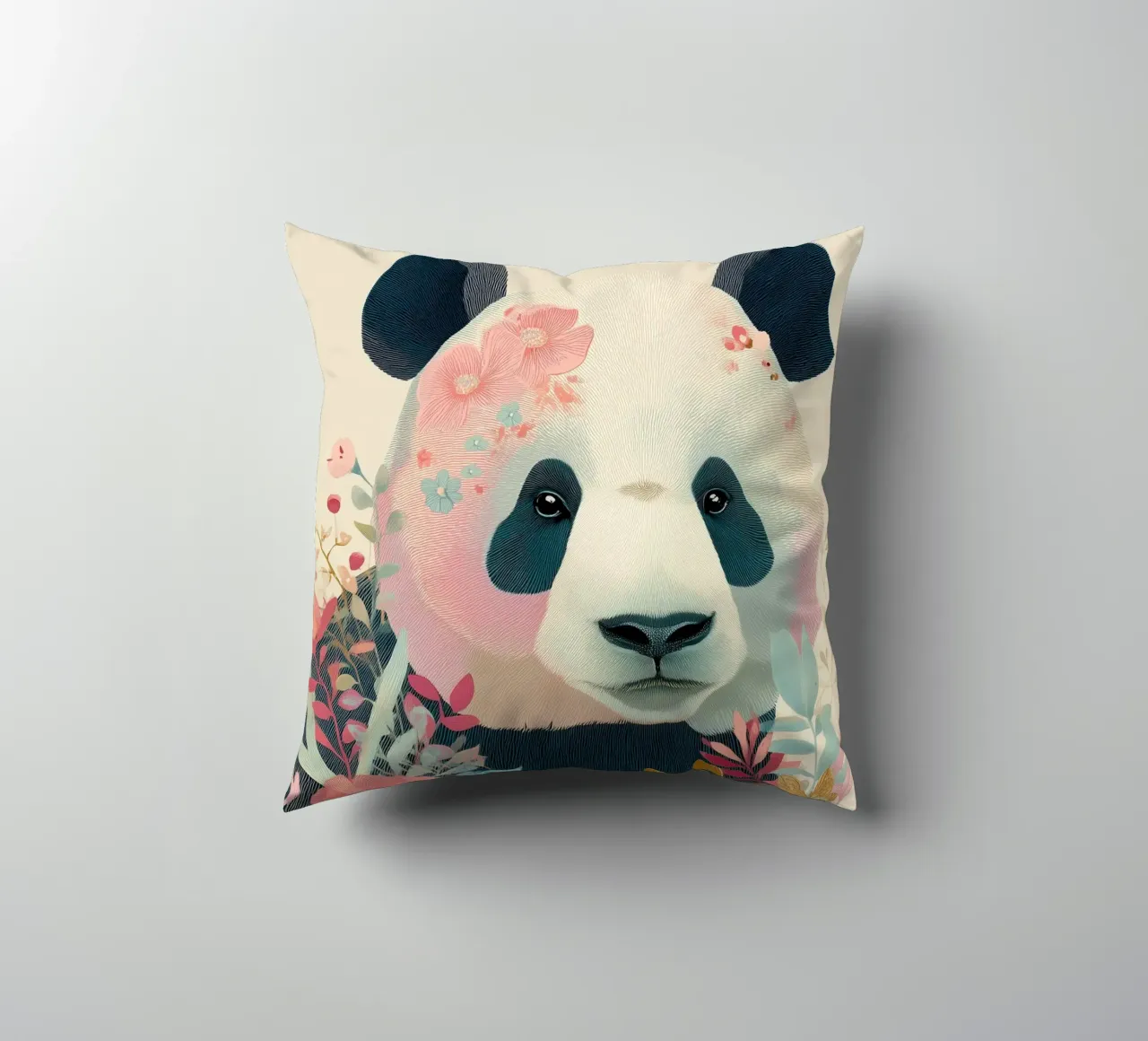 Panda in Bloom cuscino da Luca