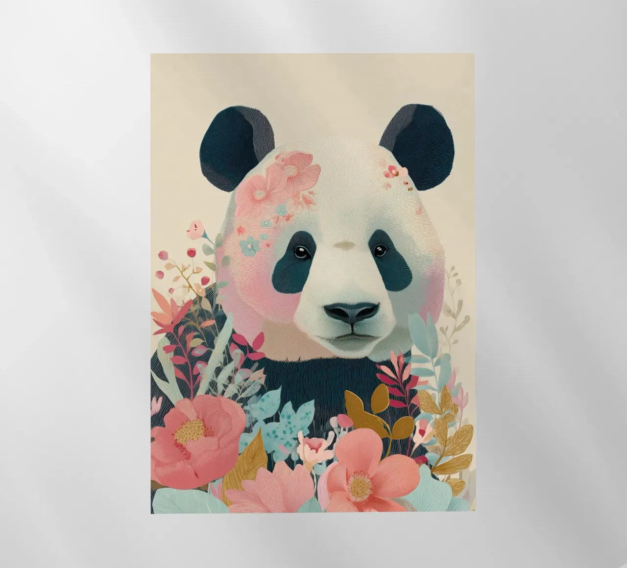 Panda in Bloom pellicola backlit da Luca
