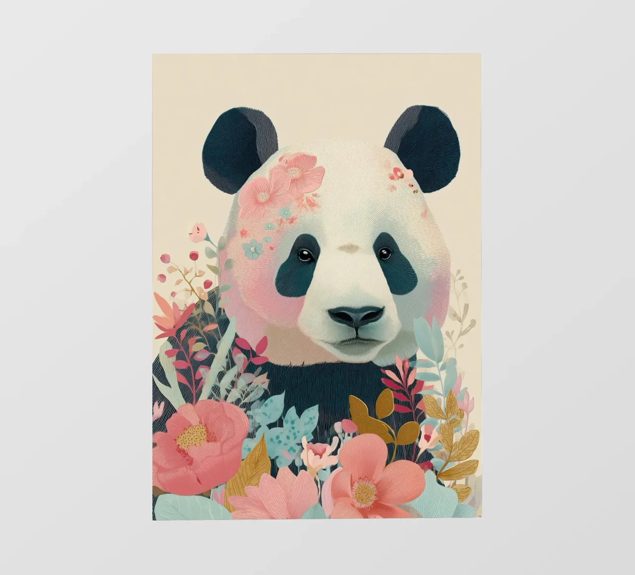 Panda in Bloom pellicola backlit da Luca