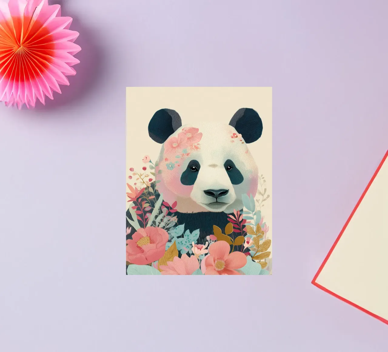 Panda in Bloom adesivo da Luca