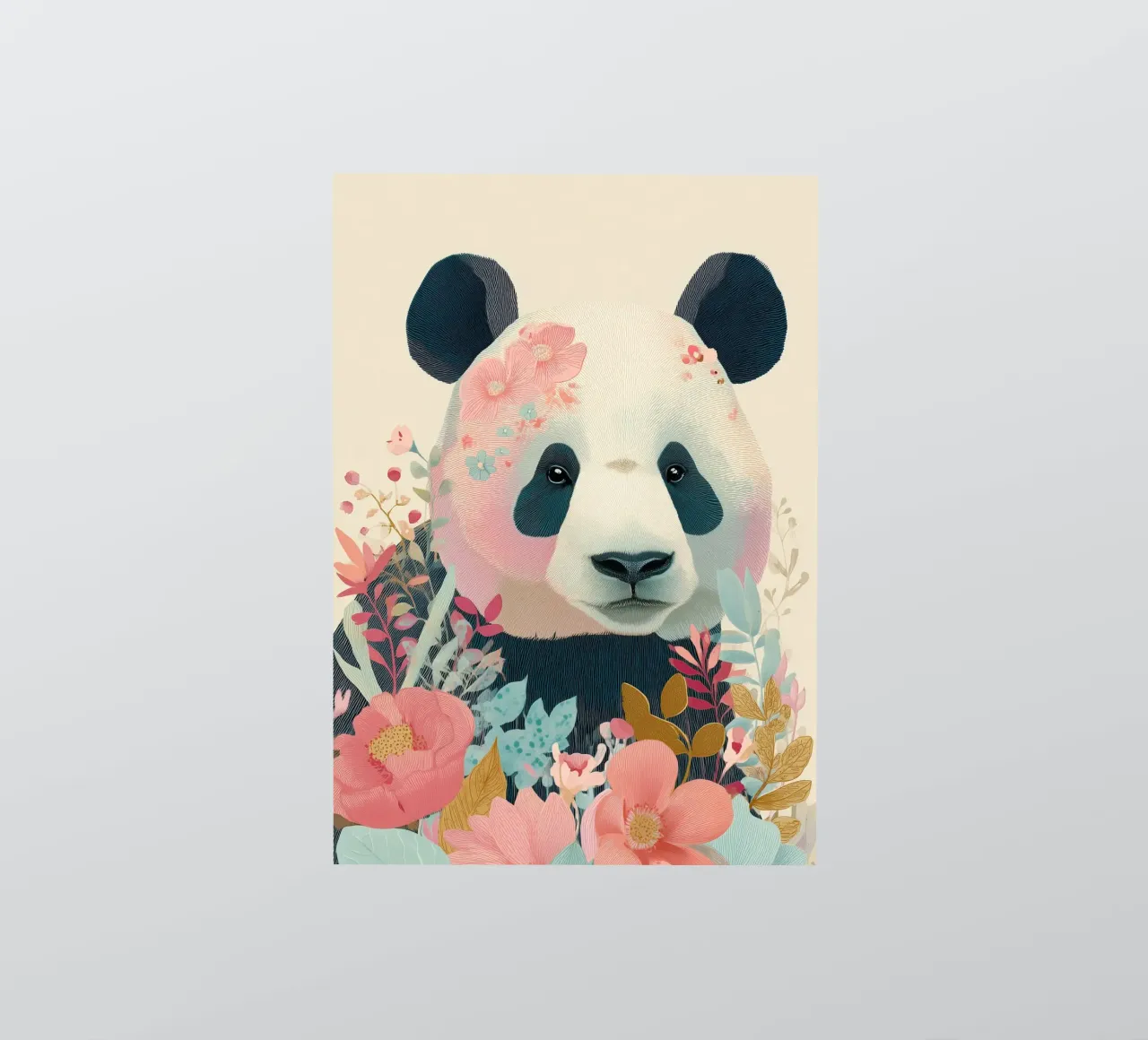 Panda in Bloom adesivo da Luca