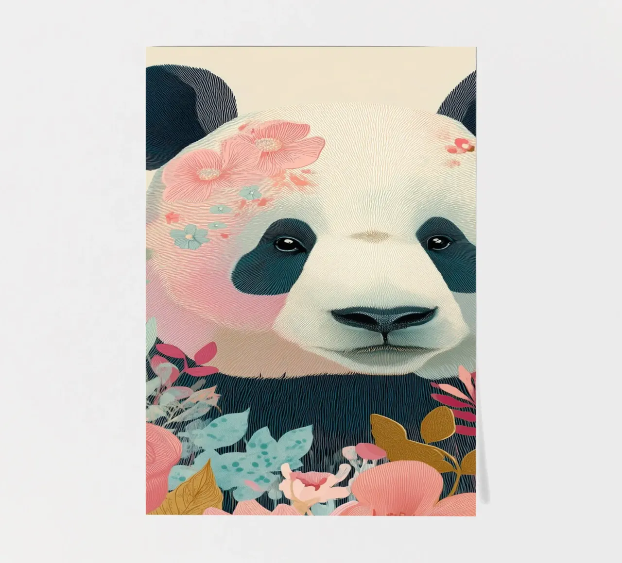 Panda in Bloom foglio adesivo da Luca