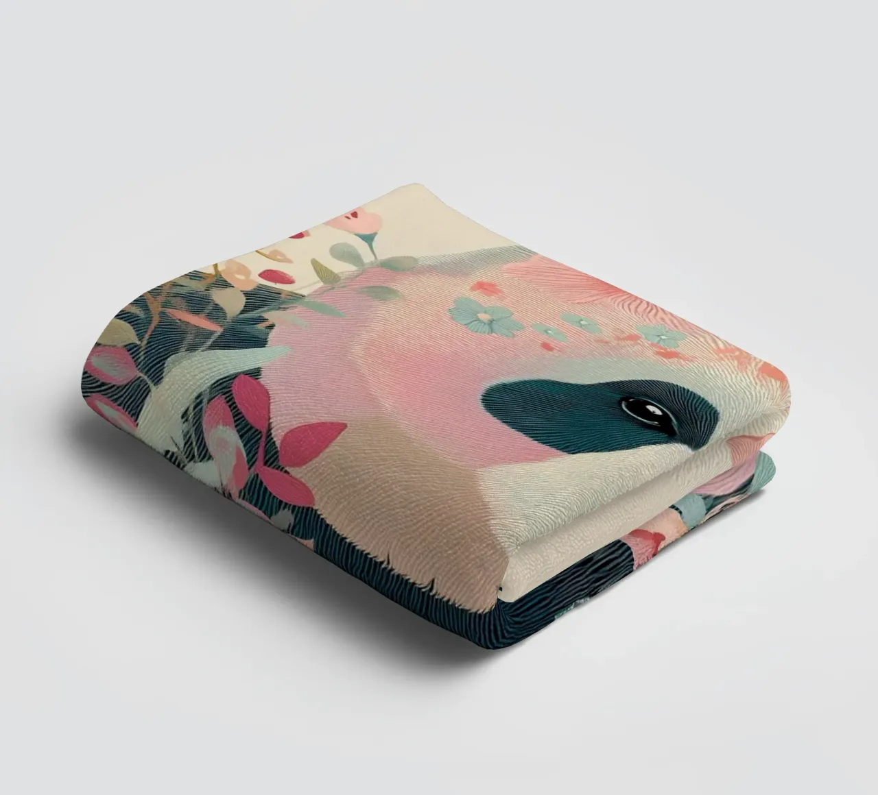 Panda in Bloom Handtuch von Luca
