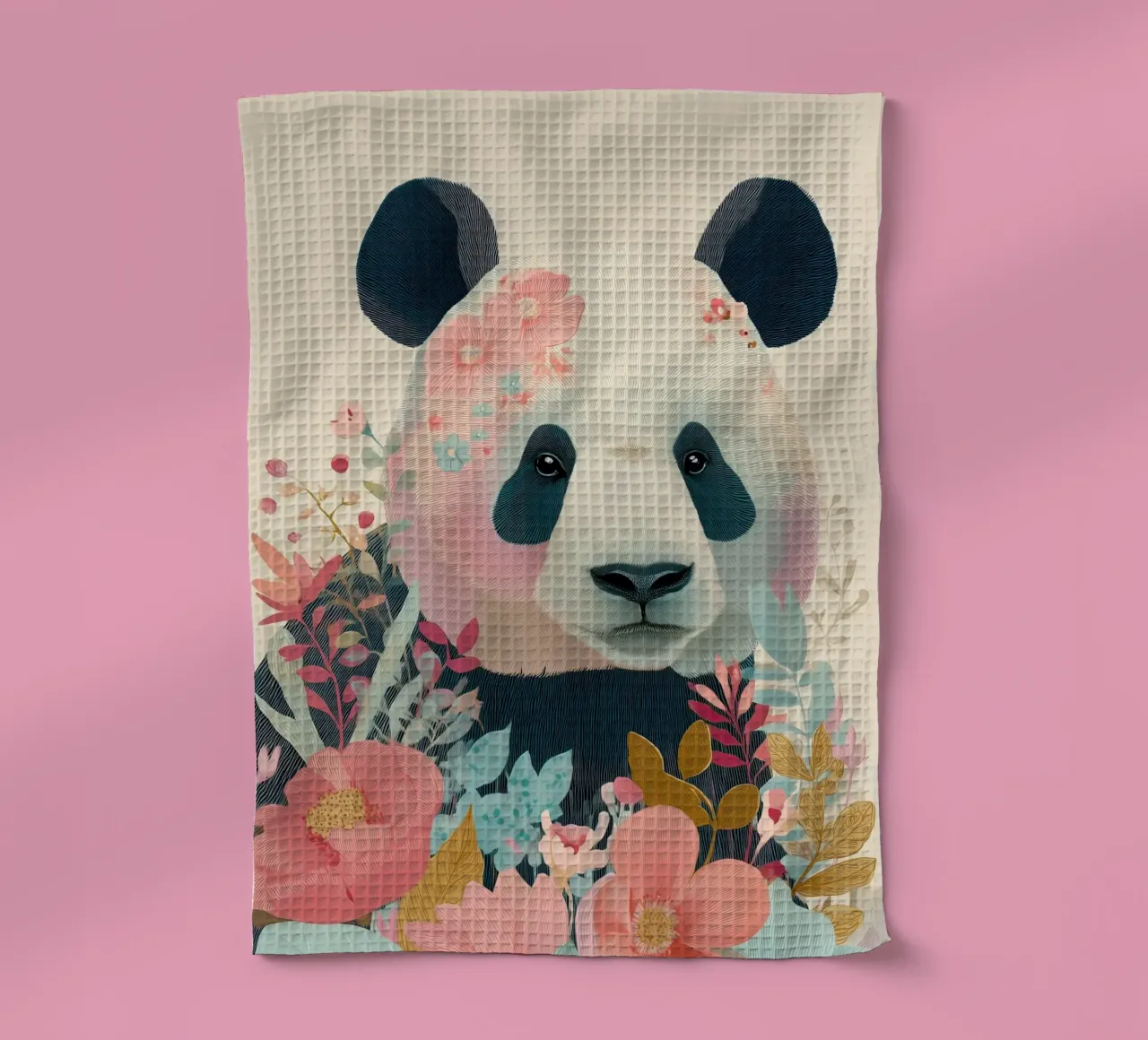 Panda in Bloom canovaccio da cucina da Luca