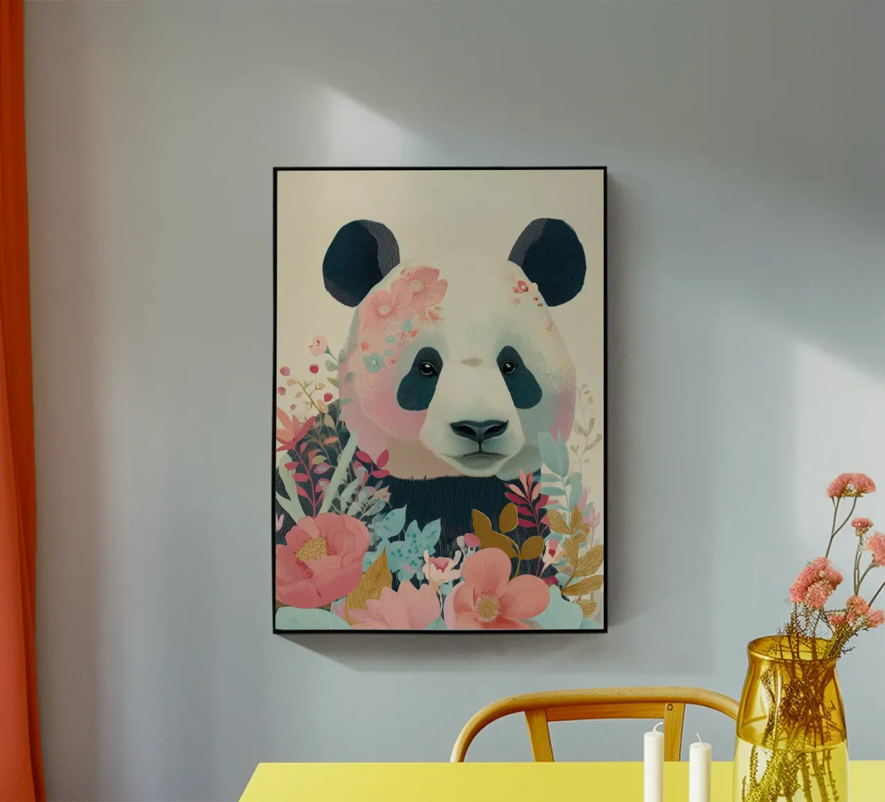 Panda in Bloom plexiglass da Luca