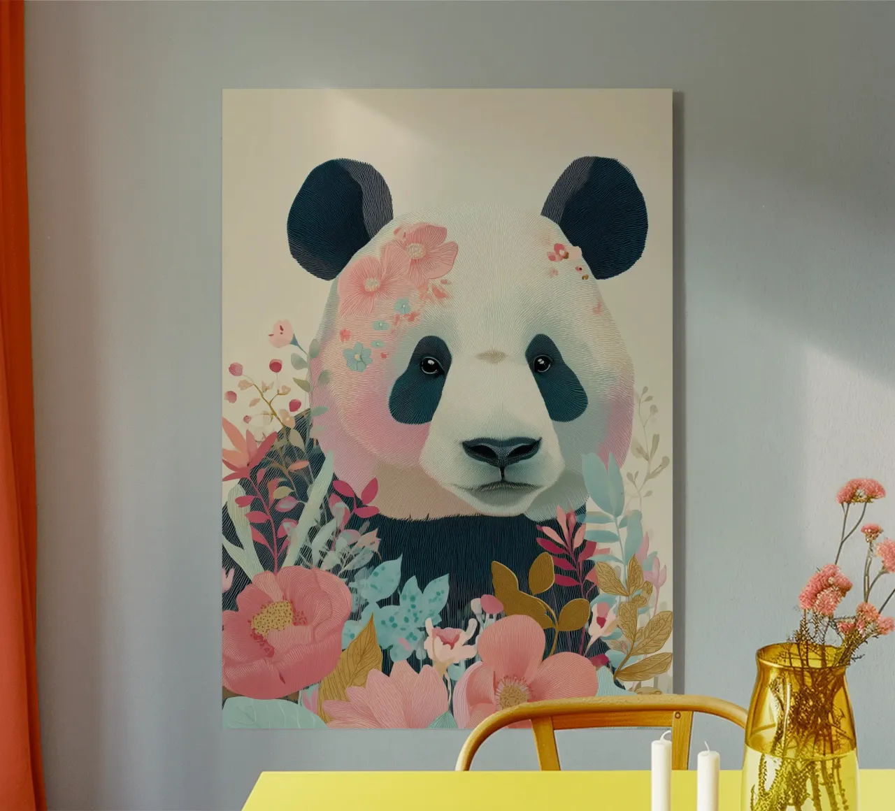 Panda in Bloom plexiglass da Luca