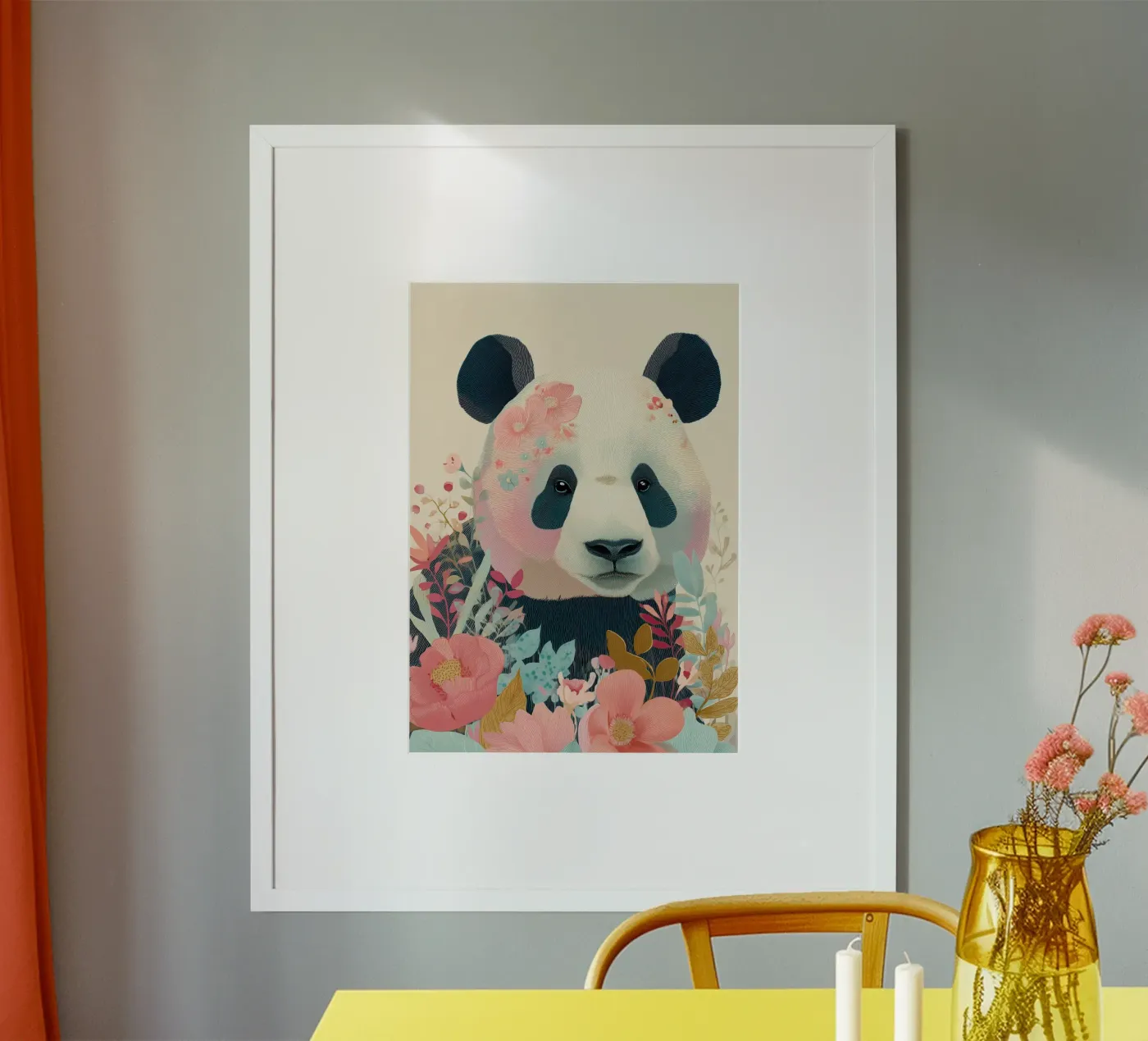 Panda in Bloom poster by Luca