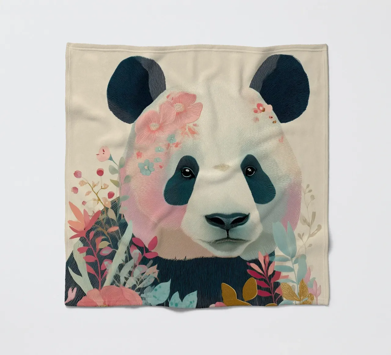 Panda in Bloom coperta in pile da Luca