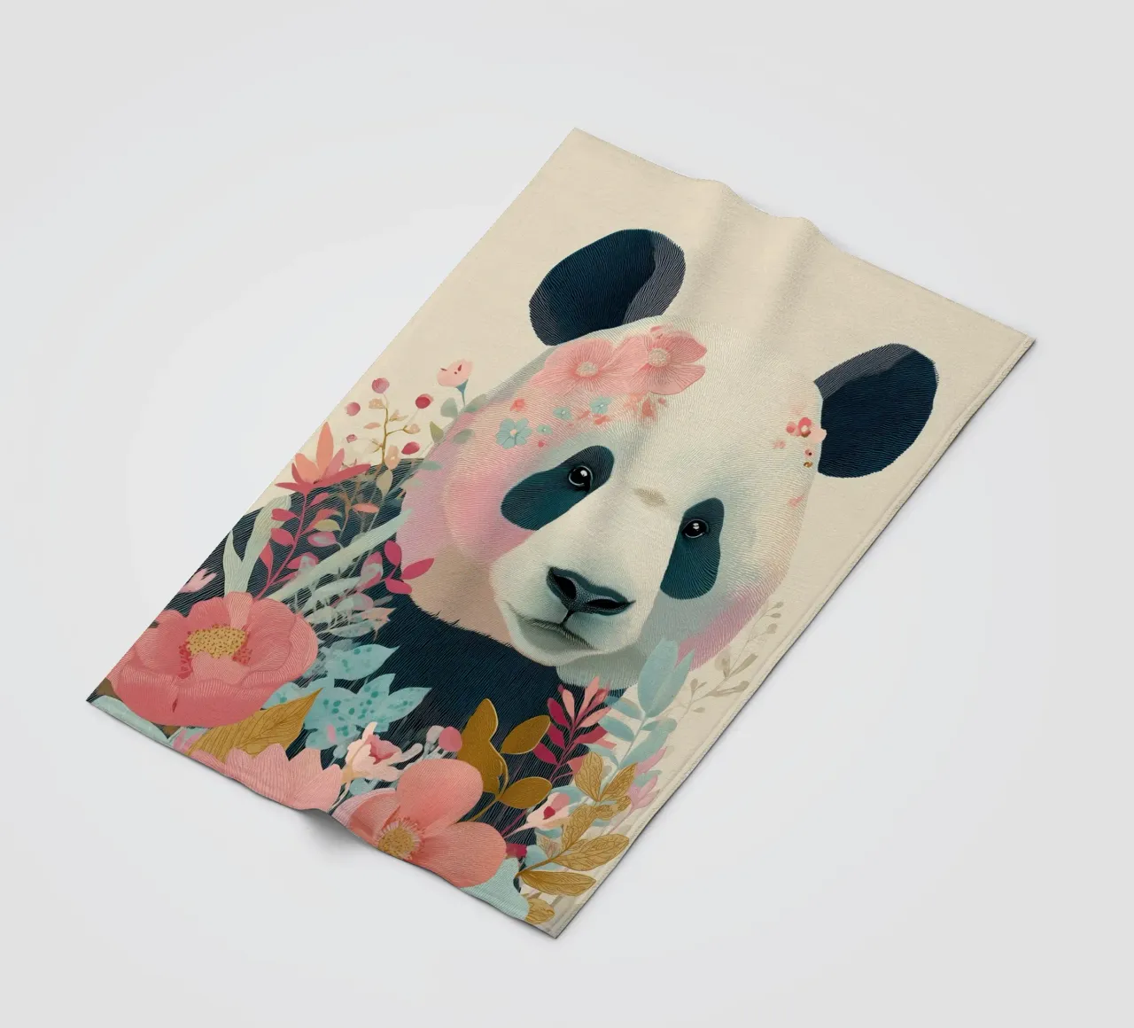 Panda in Bloom coperta in pile da Luca