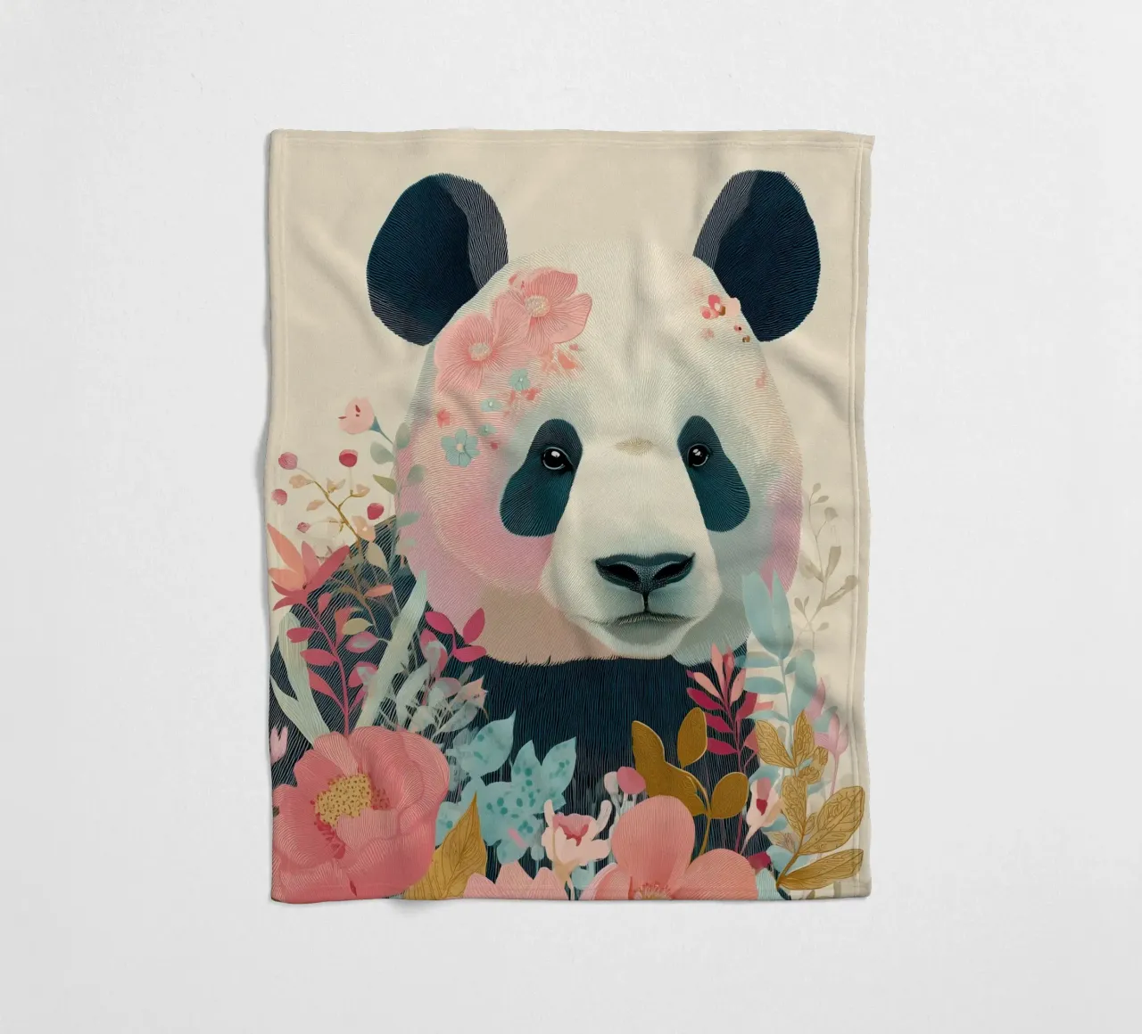 Panda in Bloom coperta in pile da Luca