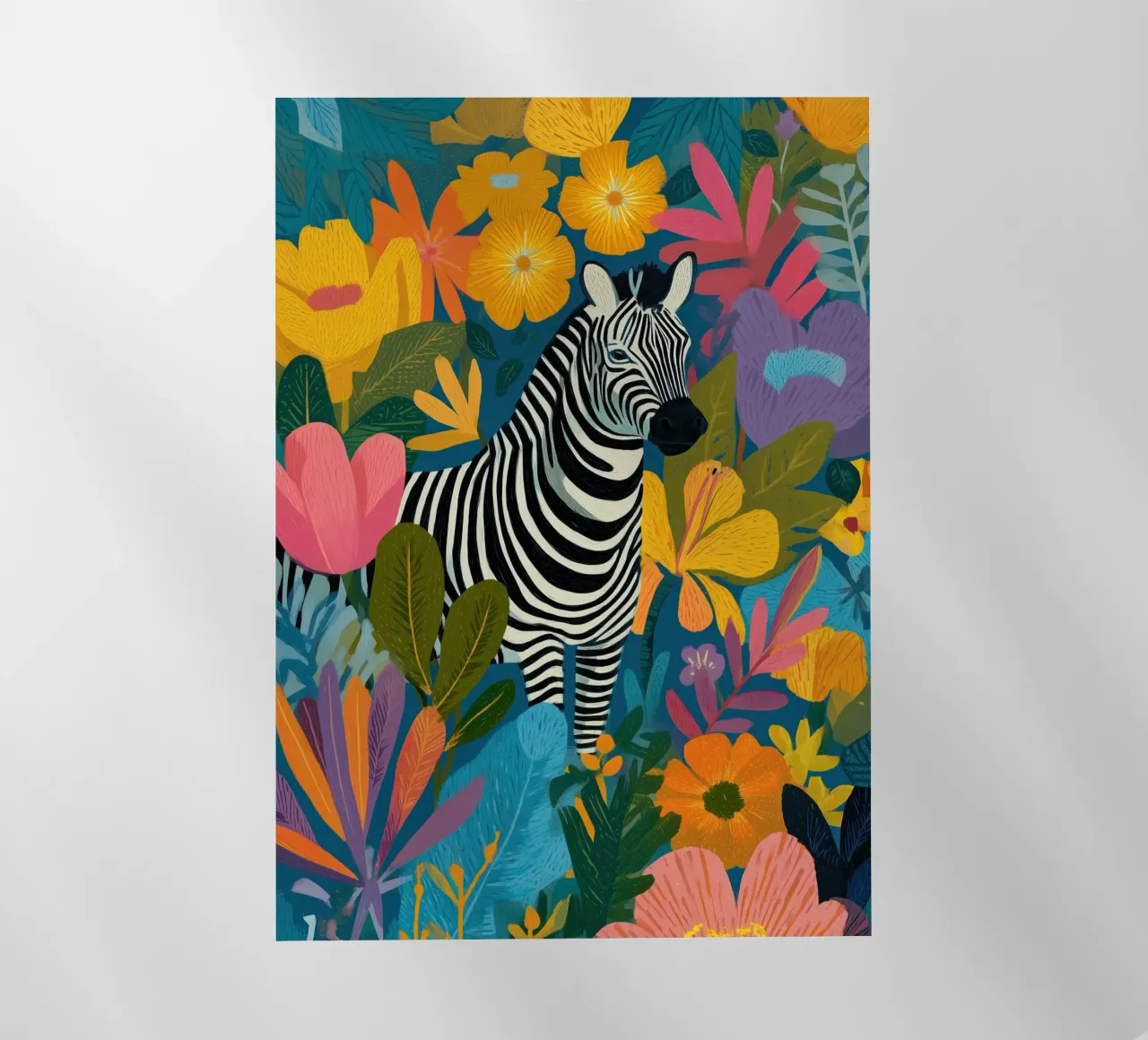 Blooming Stripes - Zebra in Lush Flora pellicola backlit da Luca