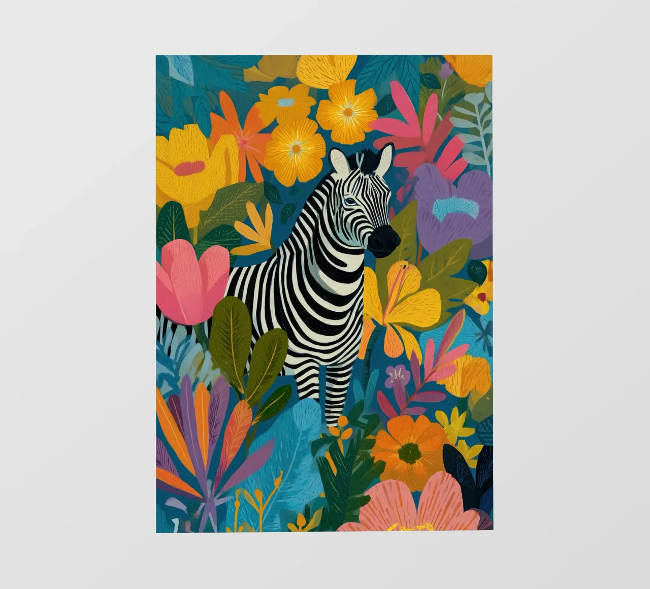 Blooming Stripes - Zebra in Lush Flora pellicola backlit da Luca