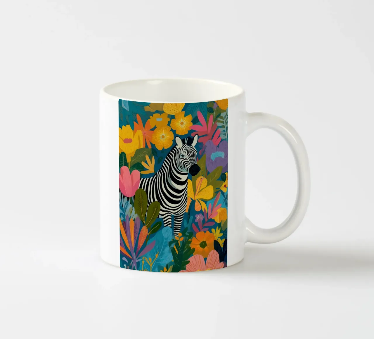 Blooming Stripes - Zebra in Lush Flora tazza in ceramica da Luca