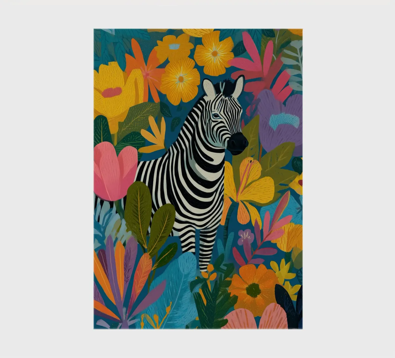 Blooming Stripes - Zebra in Lush Flora diario da Luca