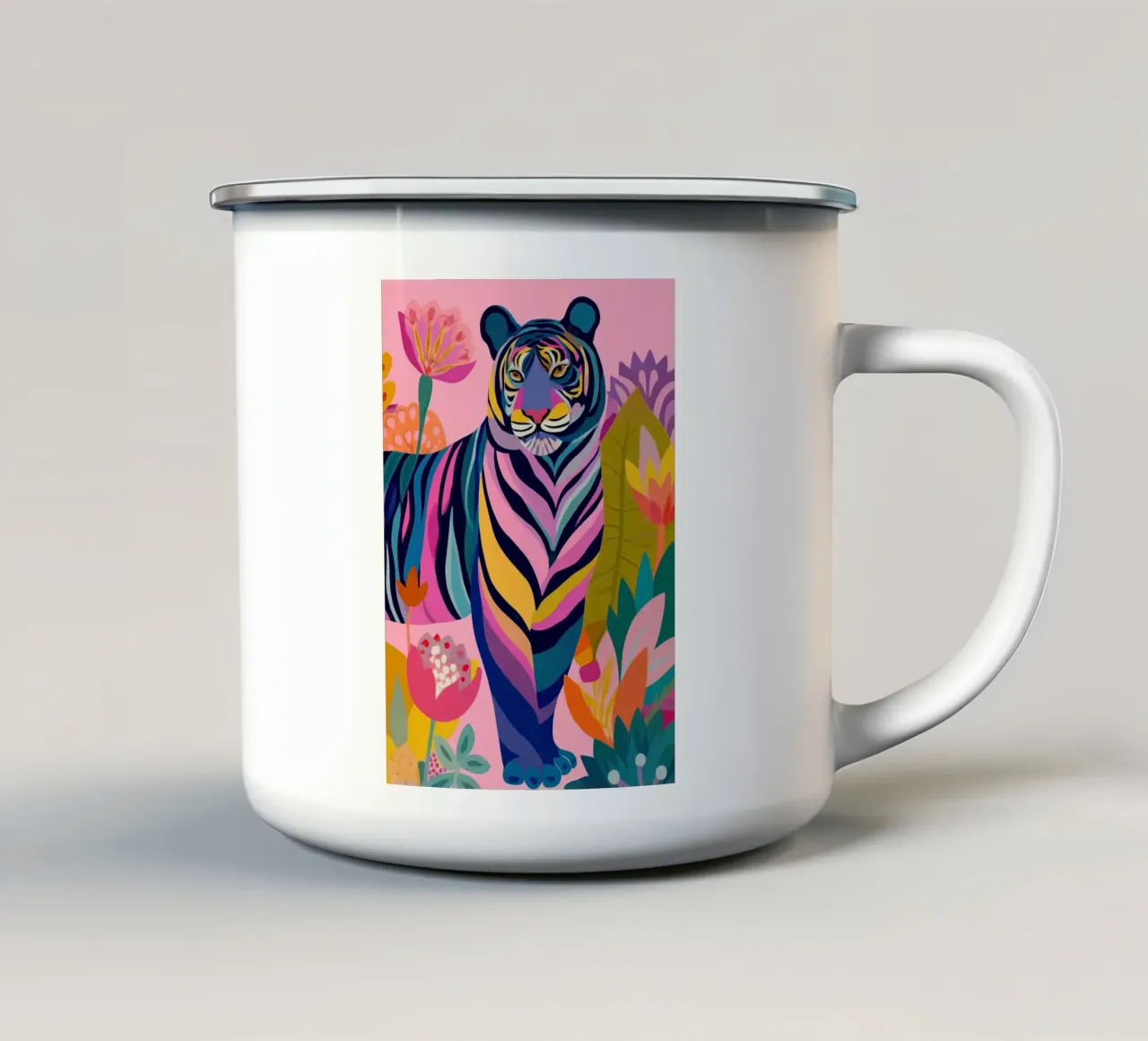 The Blooming Tiger tazza in smalto da Luca
