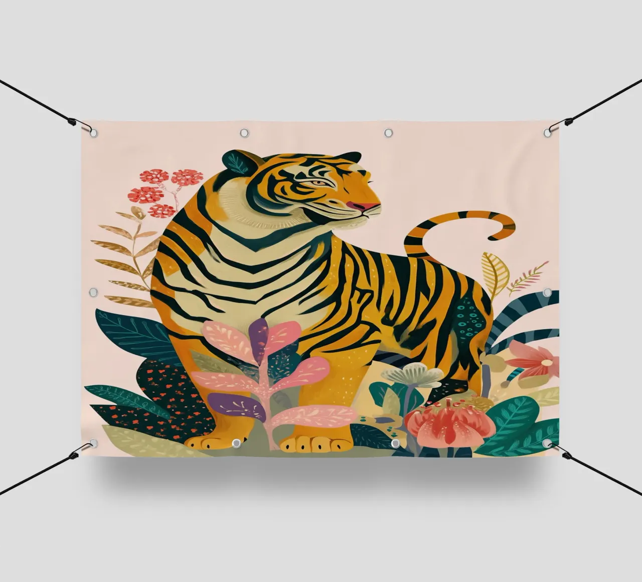 The Golden Tiger telo in pvc da Luca