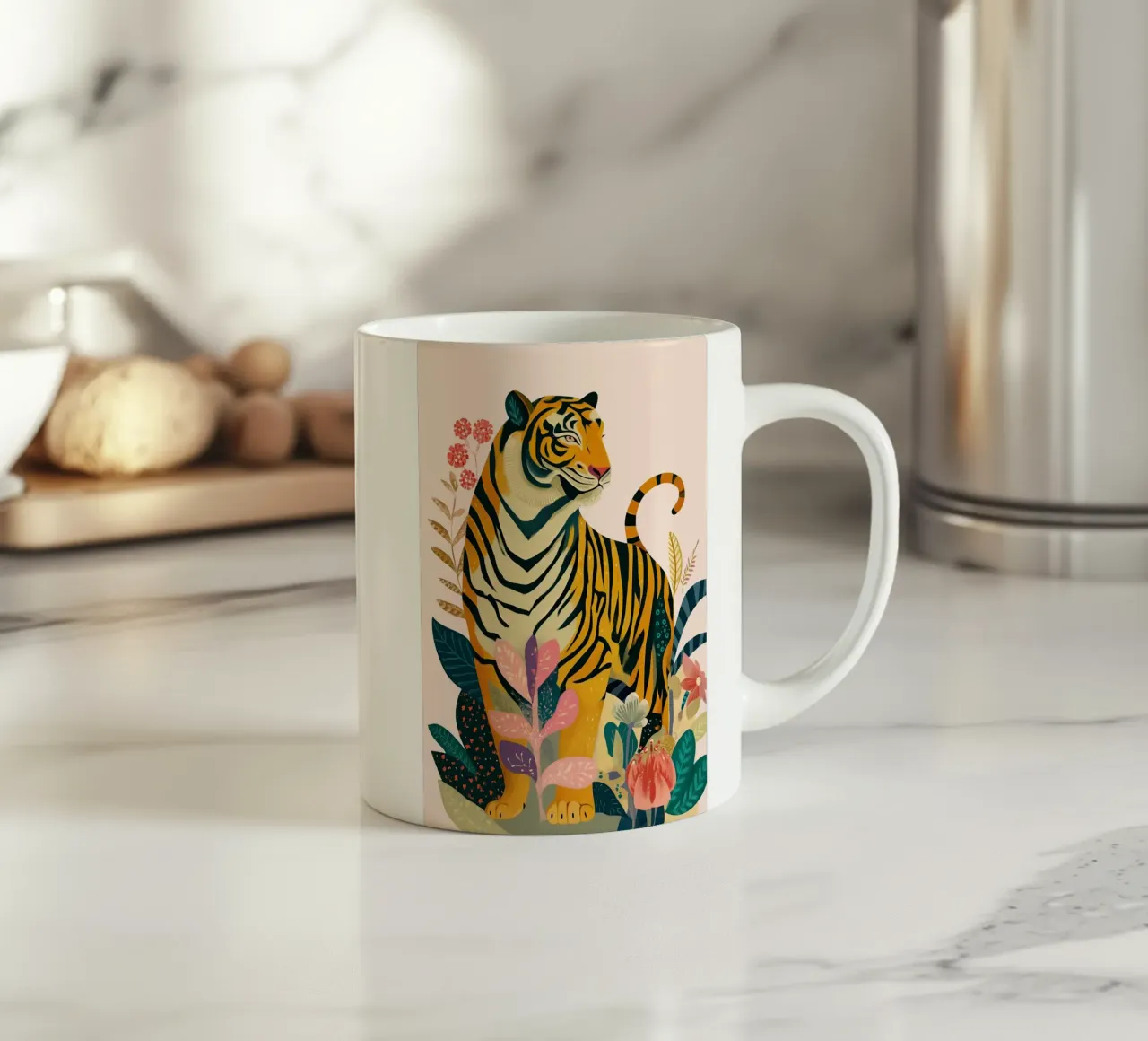 The Golden Tiger tazza in ceramica da Luca