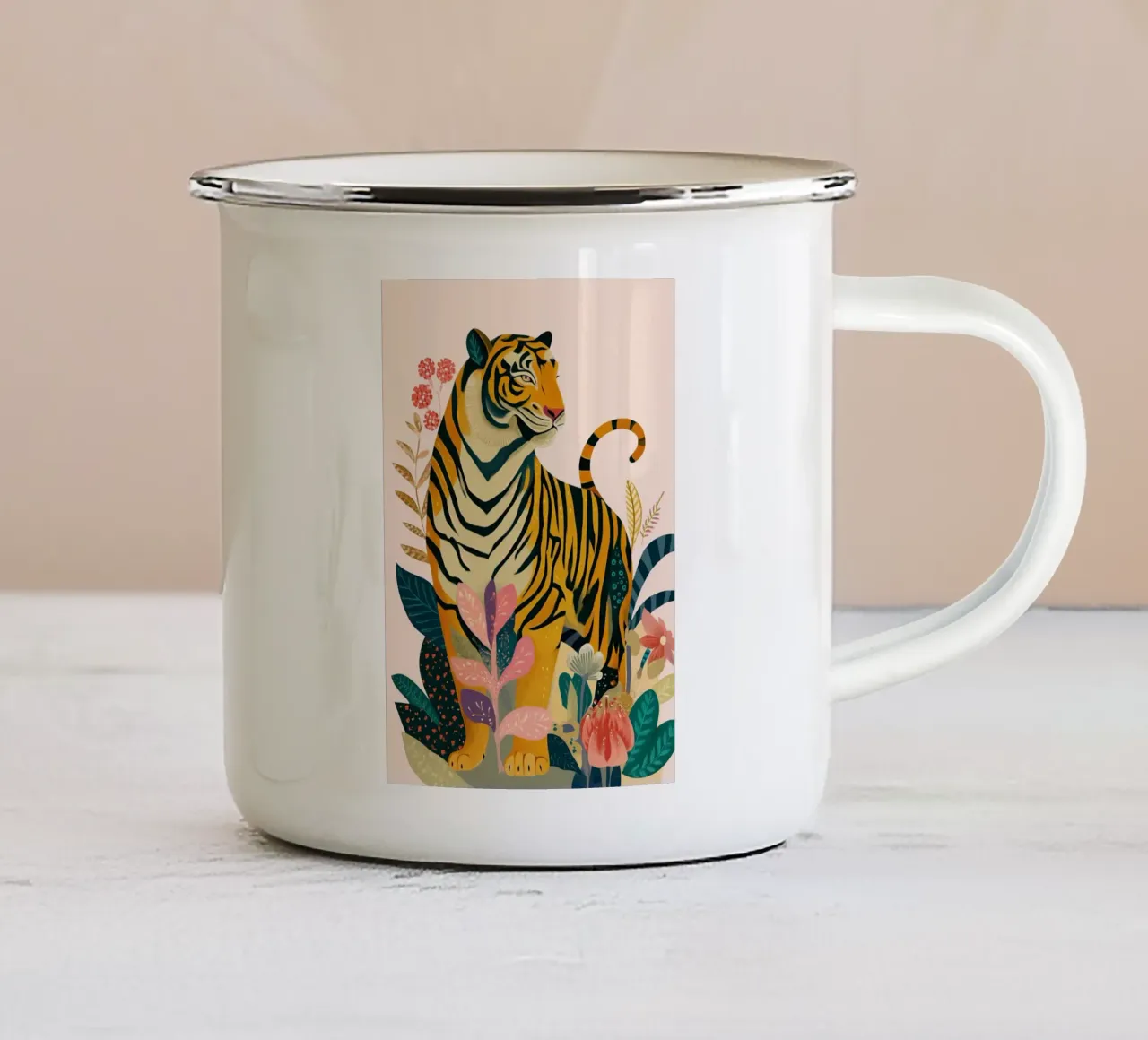 The Golden Tiger tazza in smalto da Luca