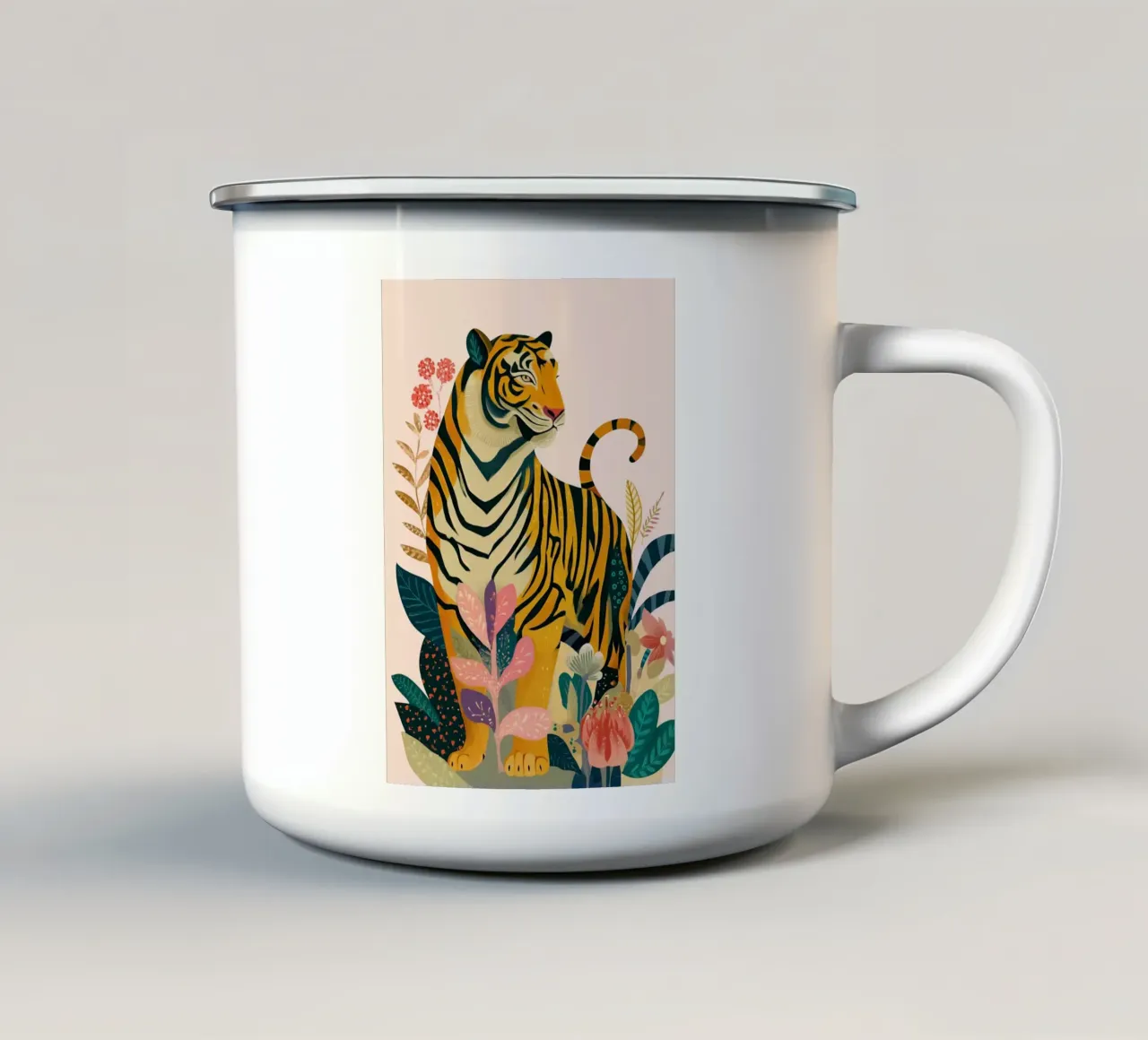 The Golden Tiger tazza in smalto da Luca