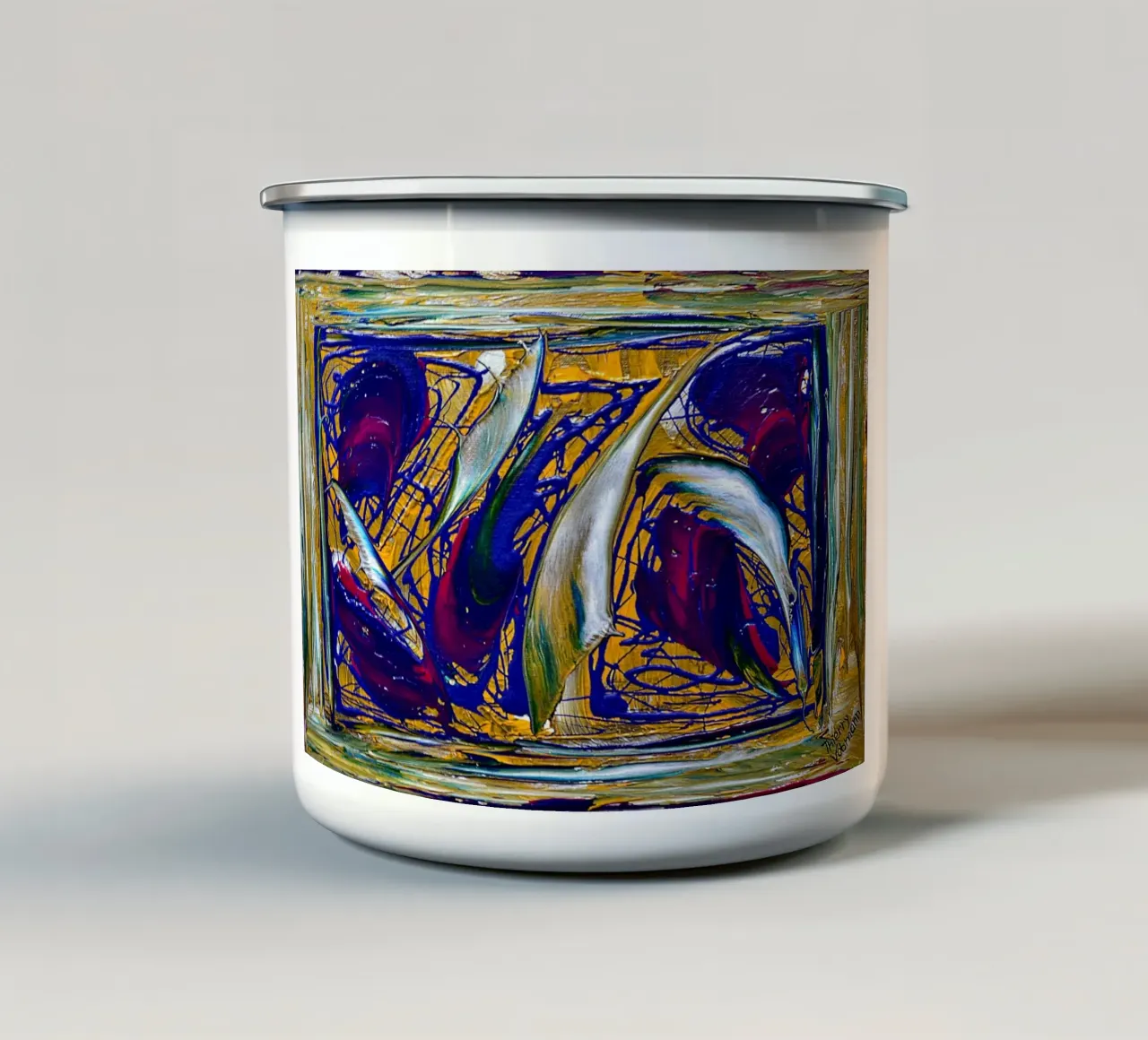 NAVIGHIAMO LONTANO! tazza in smalto da Little treasures for your home