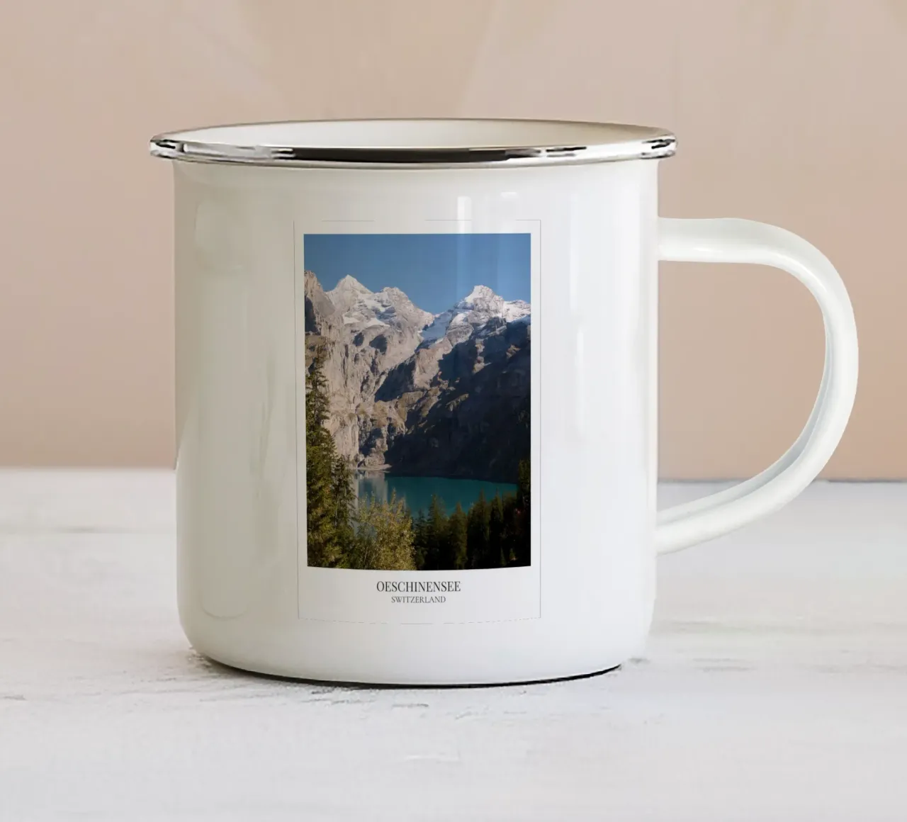 Oeschinensee: Switzerland tazza in smalto da FujiFrames