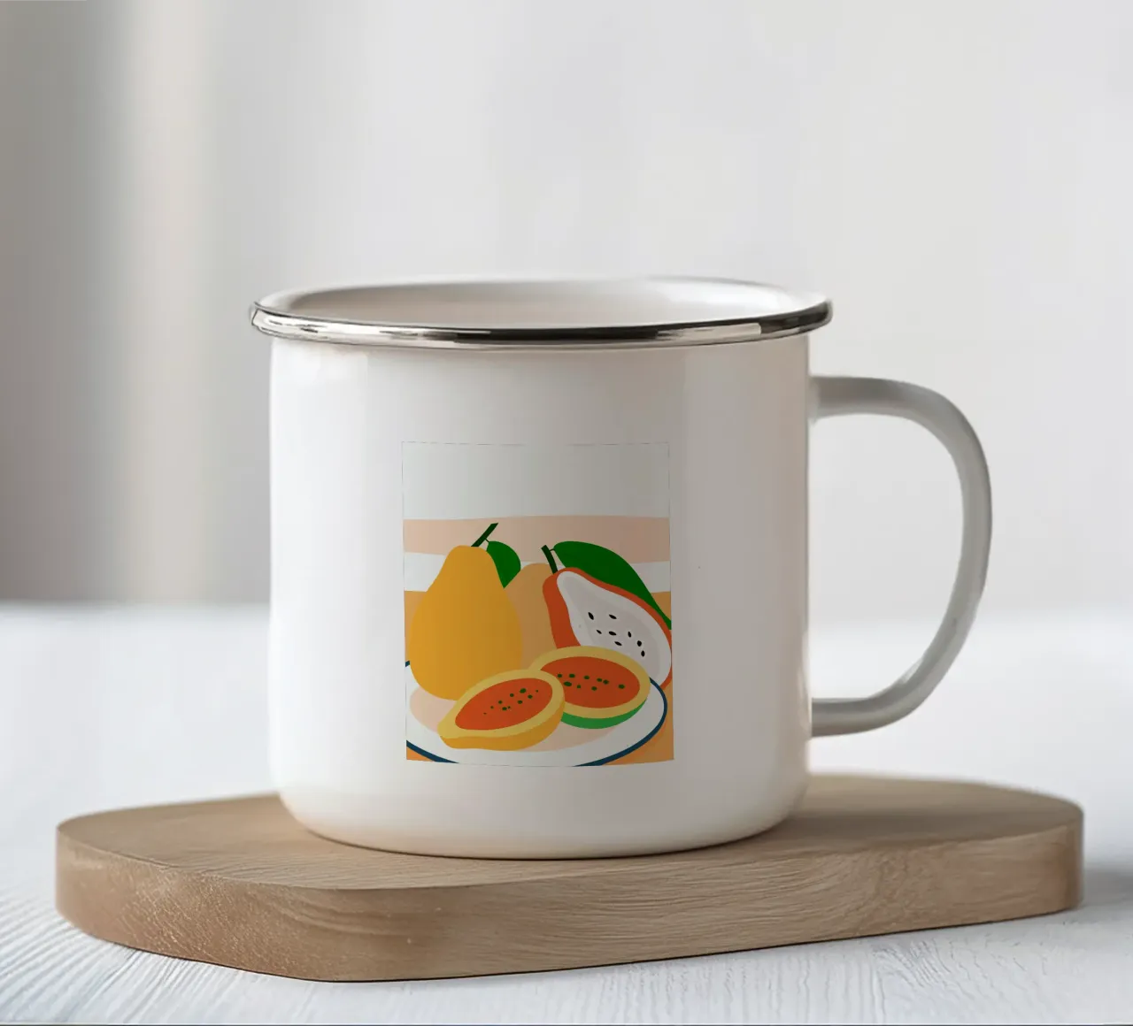 Pawpaw emaille mok van OFFICIAL FRUIT & VEGETABLES