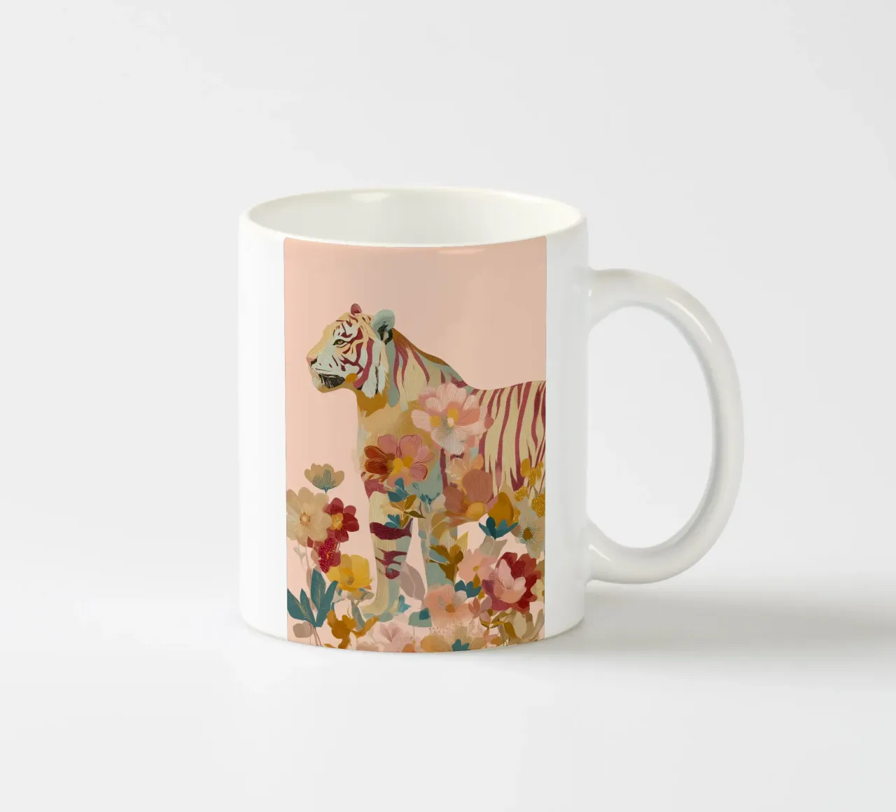 Botanical Majesty - Tiger in Gold tazza in ceramica da Luca