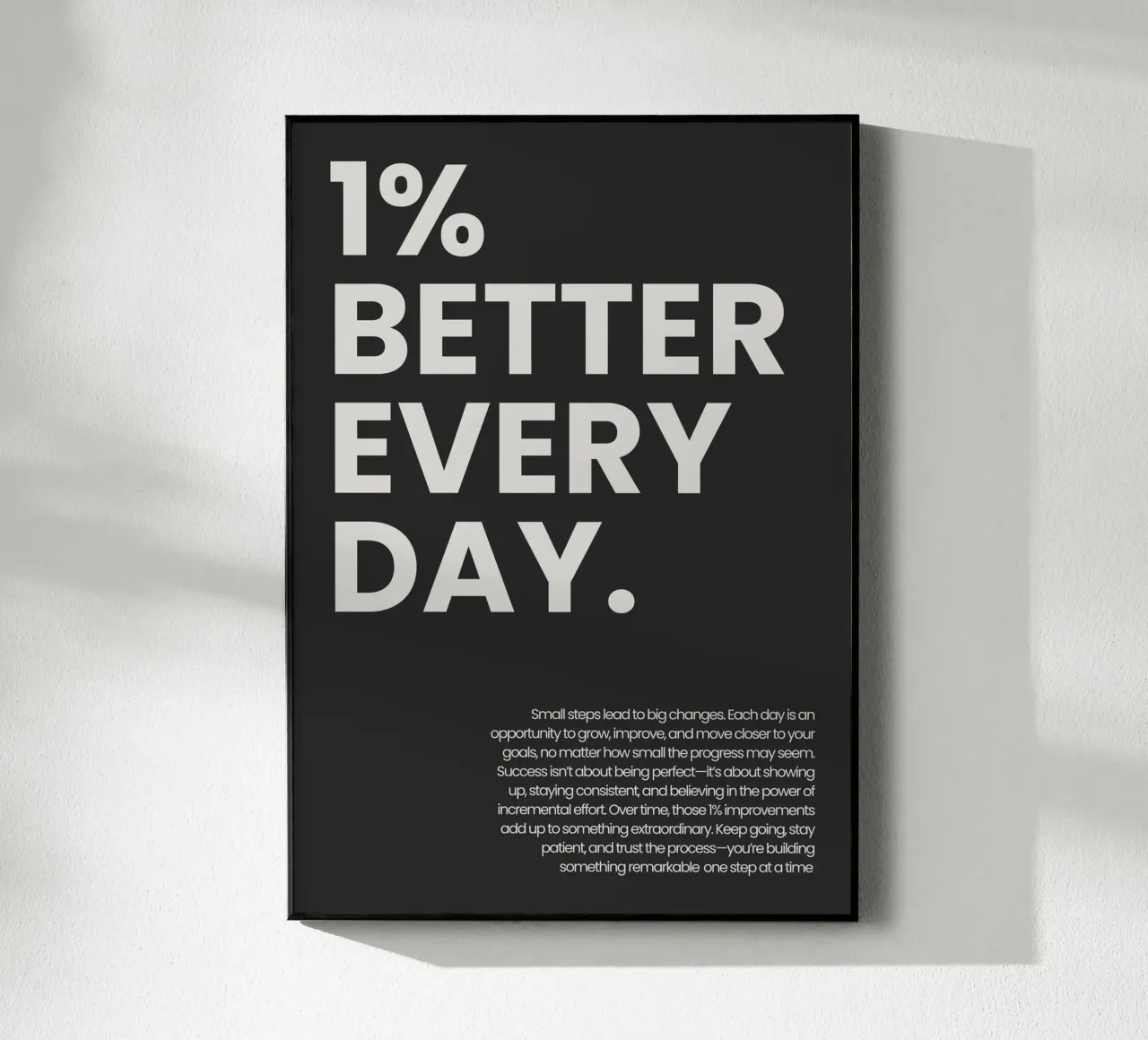 1% Better Every Day plexiglass da NoordalLiving