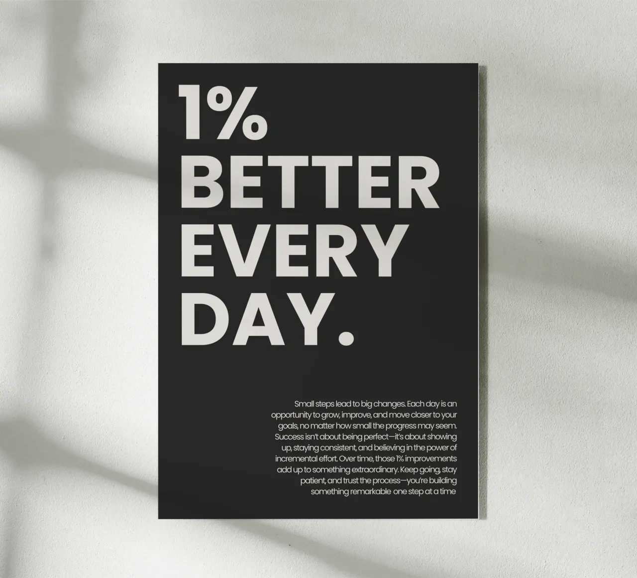 1% Better Every Day plexiglass da NoordalLiving