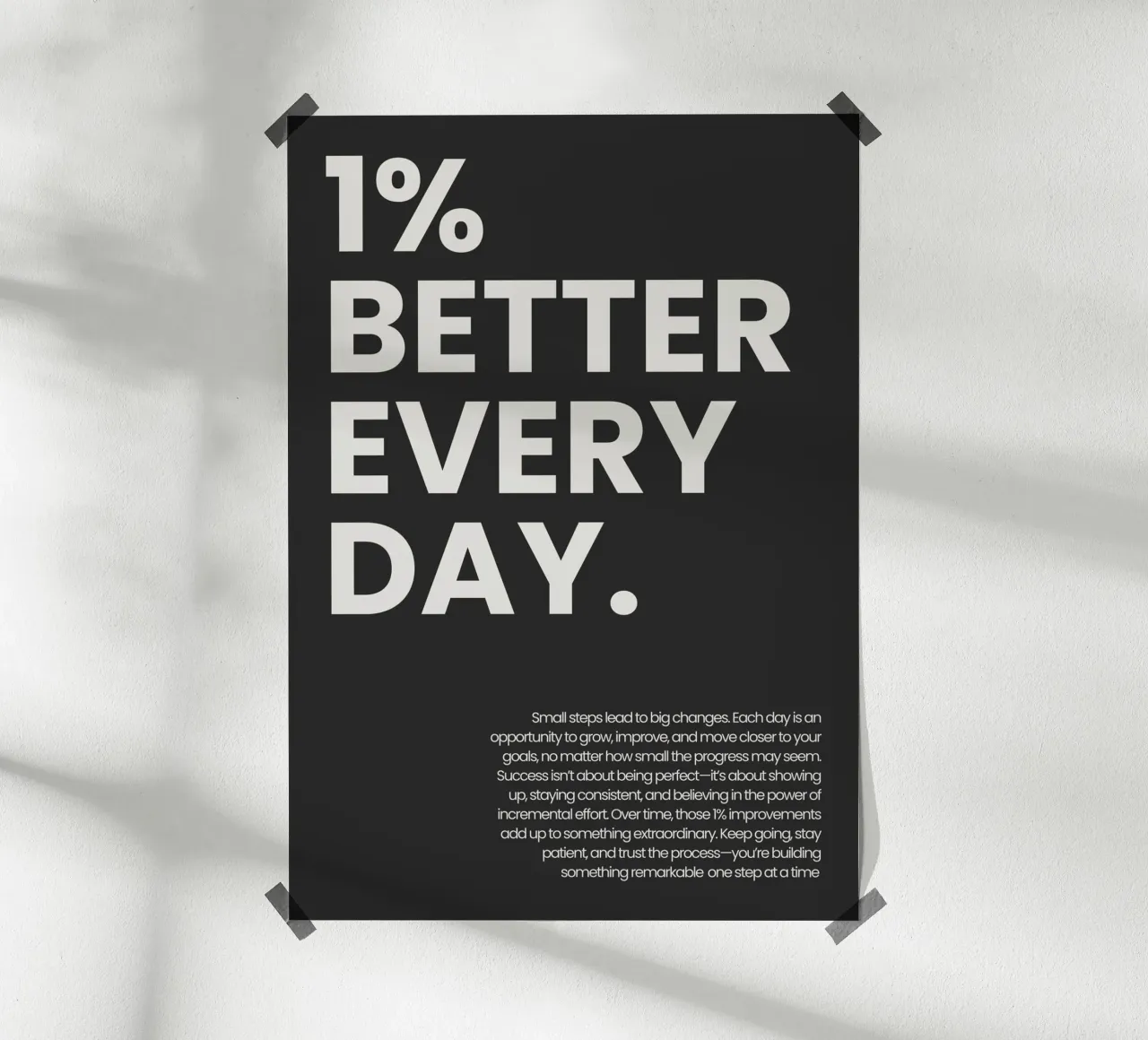 1% Better Every Day poster da NoordalLiving