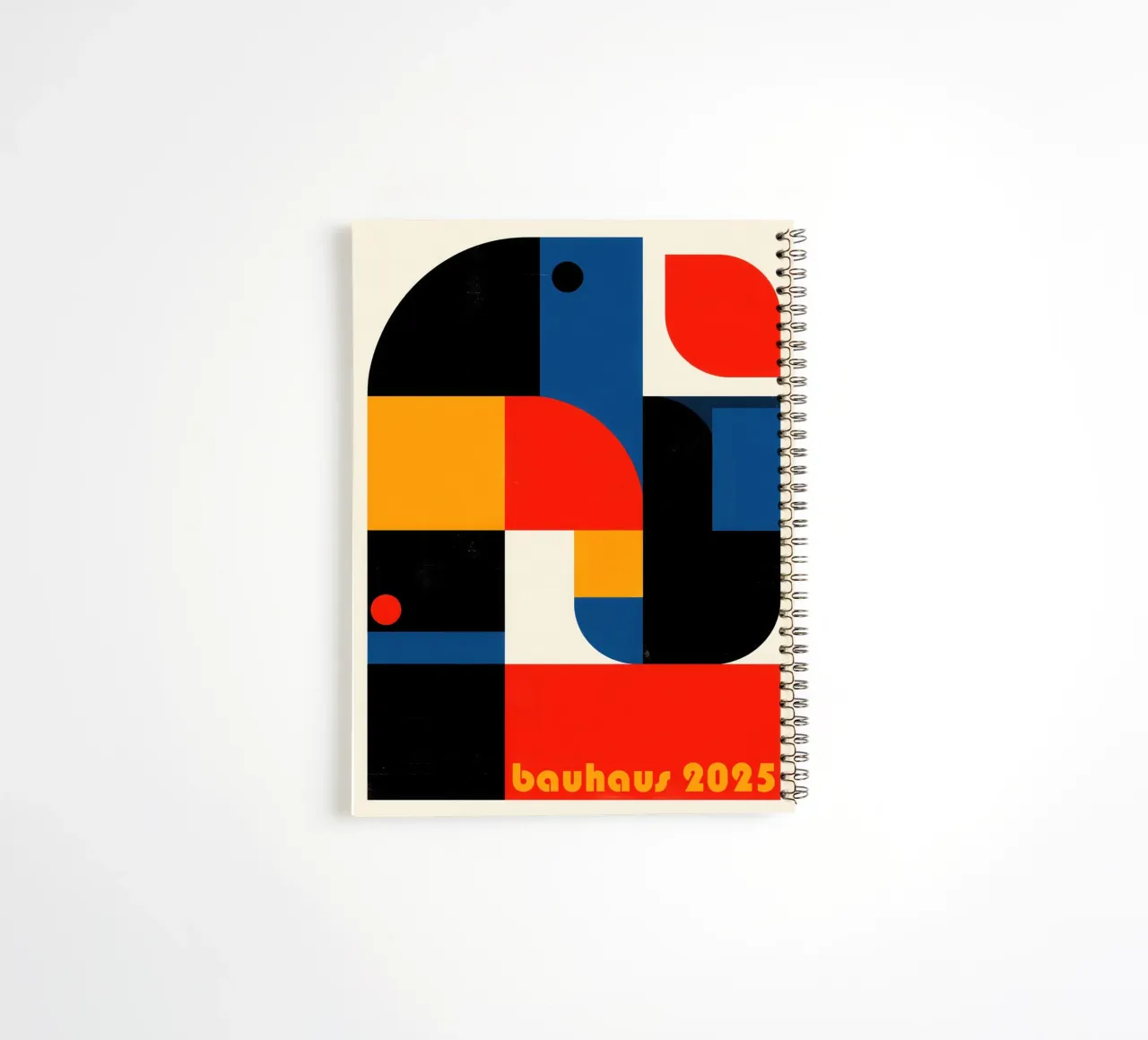 Bauhaus 2025 | Constructivist geometry spiral notebook by Autofocus